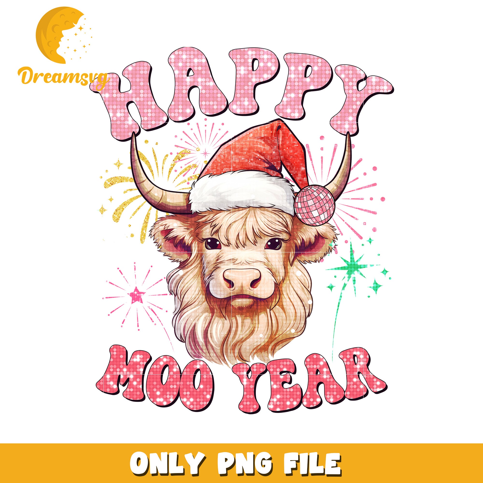 Moo year png, merry christmas​ png, christmas bell png