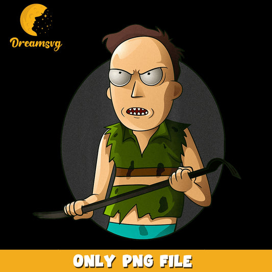 Morty Smith Zombie Warrior With Knife PNG, Rick And Morty, Cartoon PNG