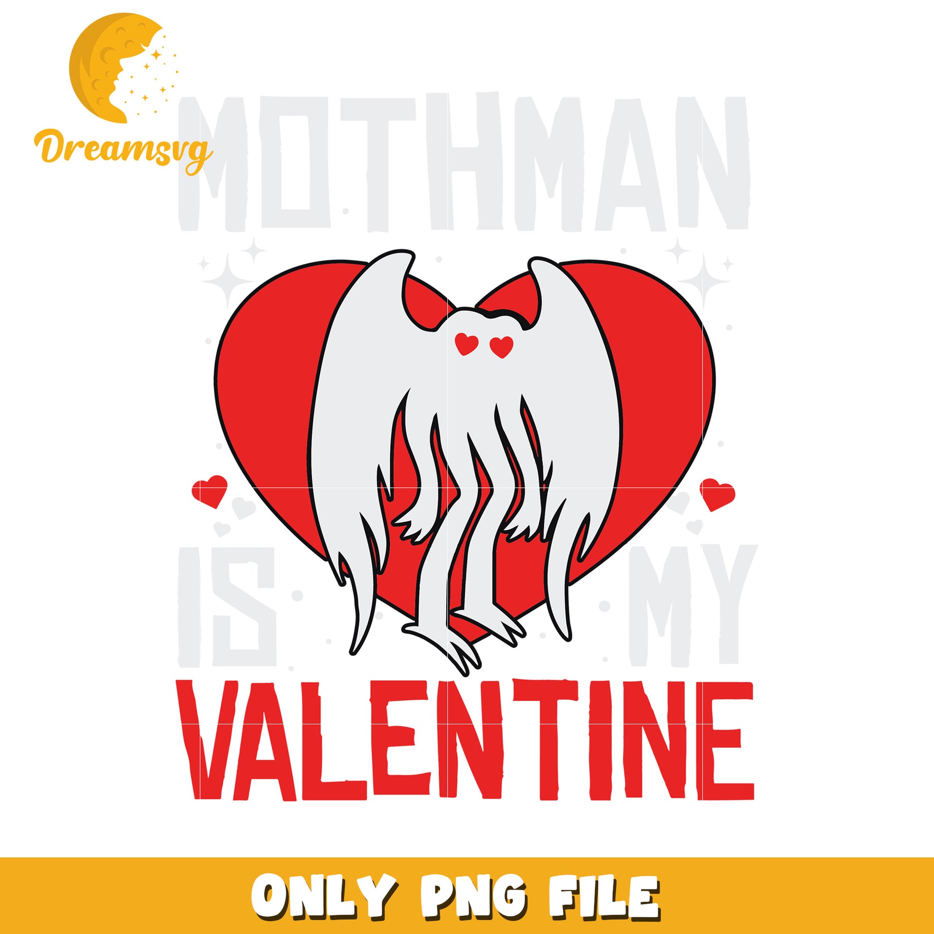 Mothman Valentine PNG Design