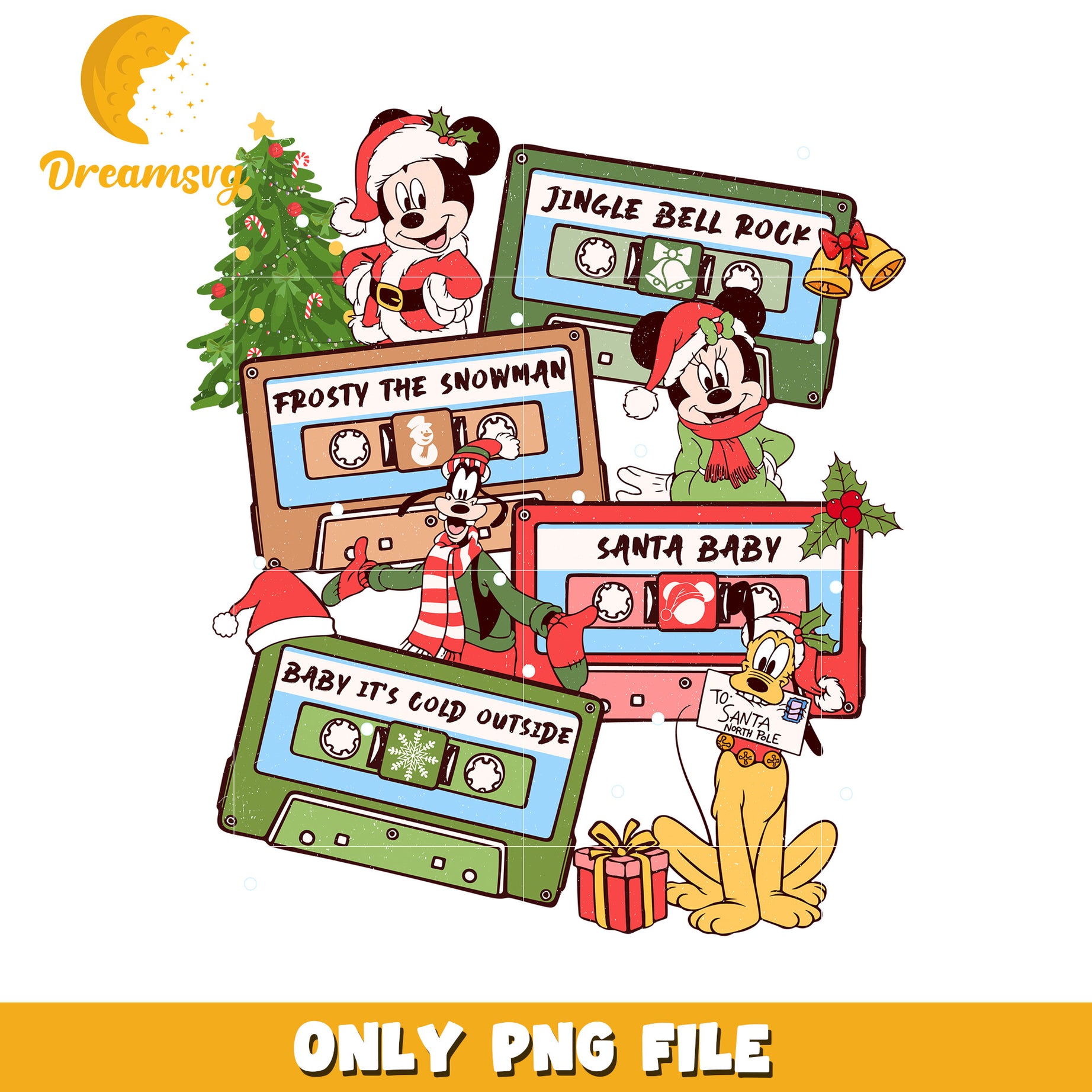 Mouse christmas png, festive disney png, winter wonderland png