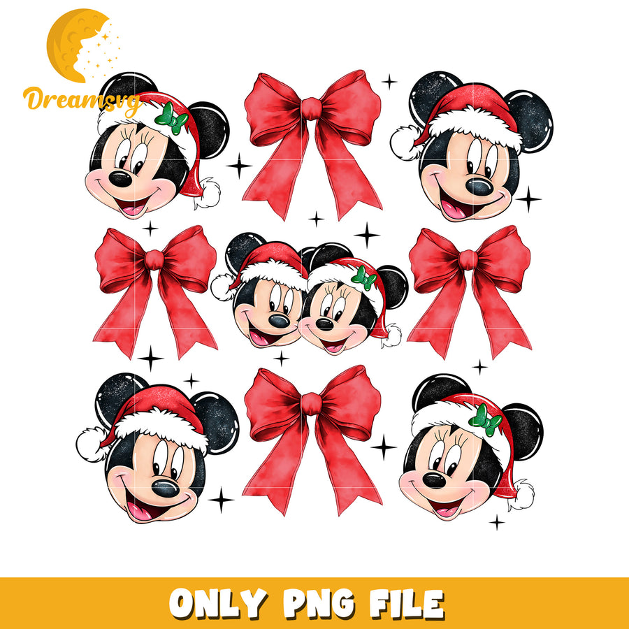 Mouses christmas png, festive disney png, winter wonderland png