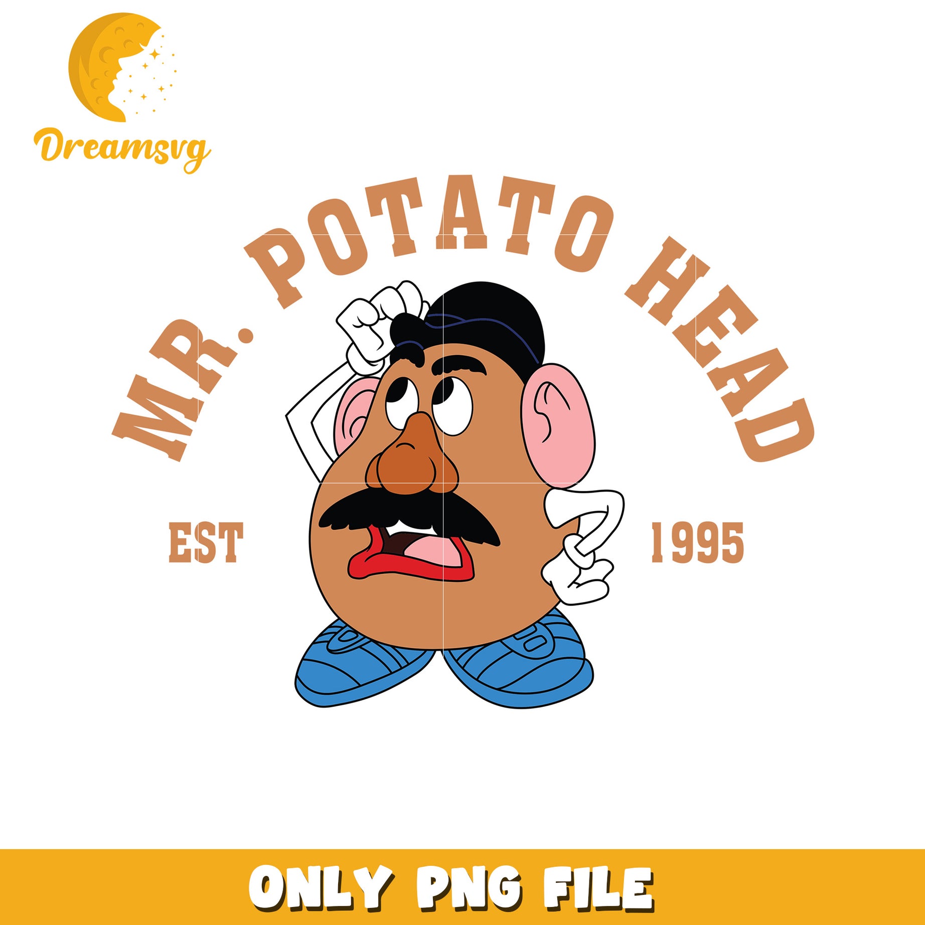 Mr Potato Head PNG File Established 1995 Design Download