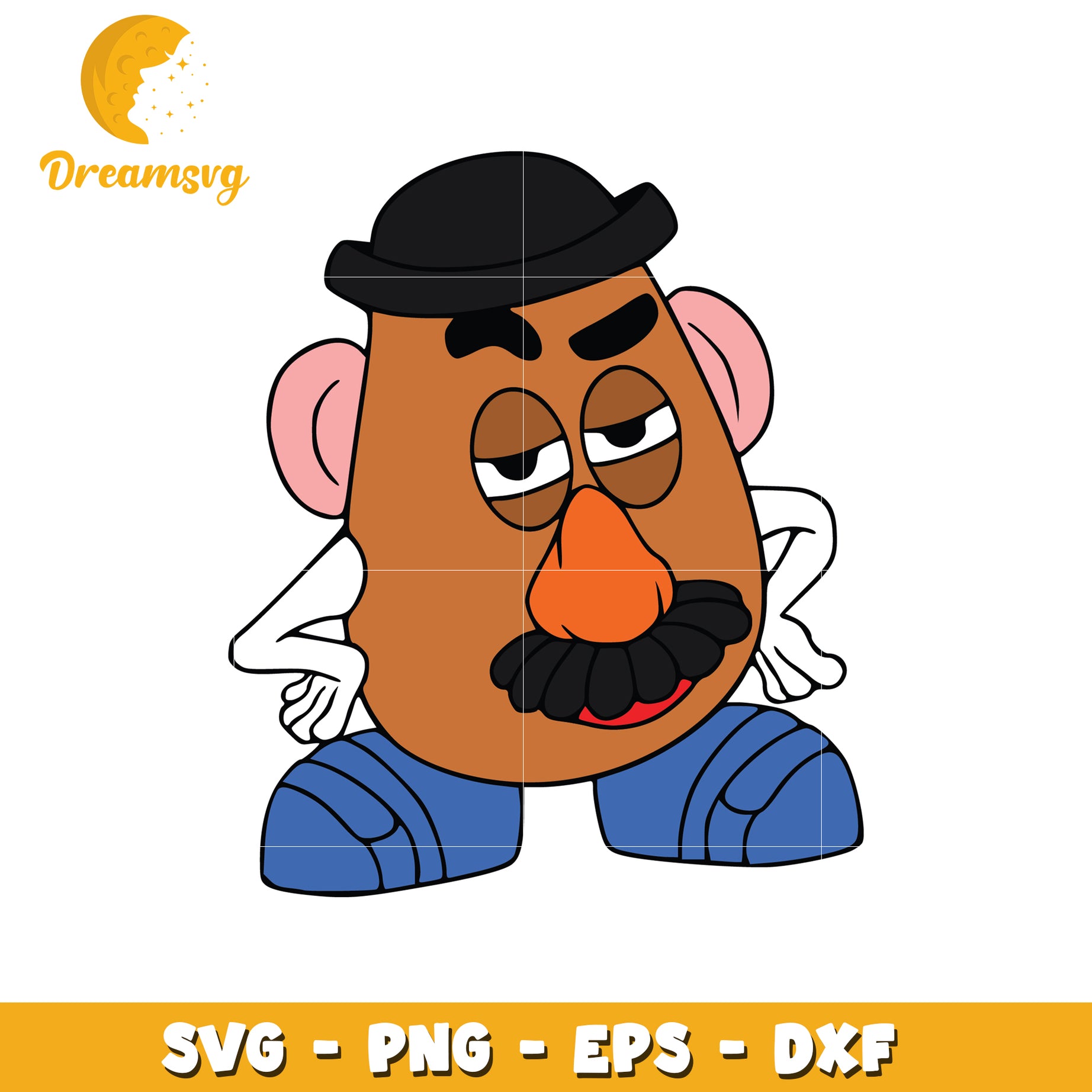 Mr Potato Head SVG PNG EPS DXF Cut File