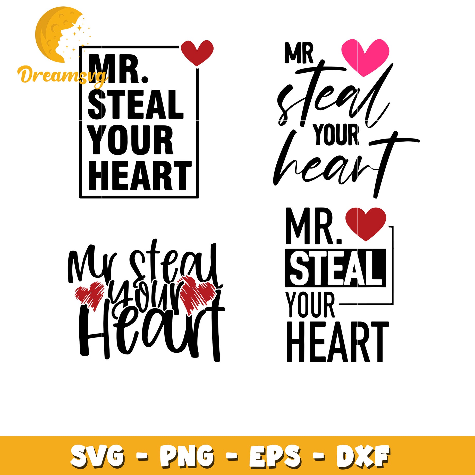 Mr Steal Your Heart font design bundle svg, font design svg