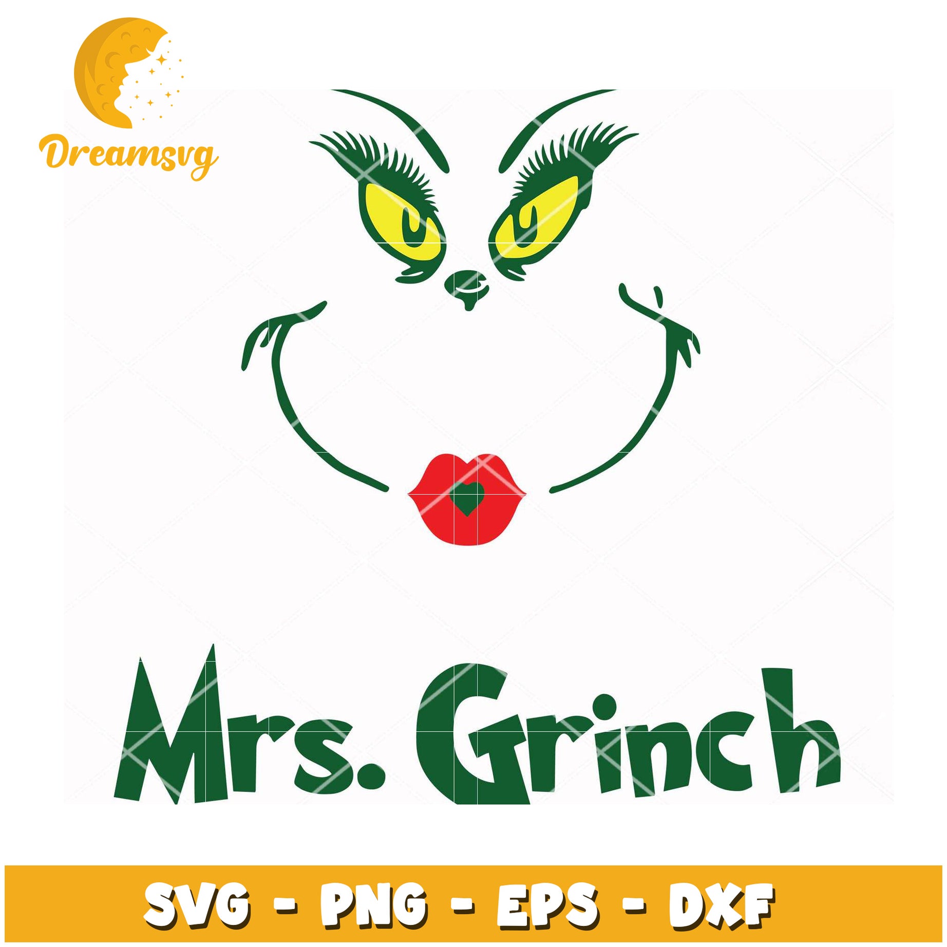 Mrs Grinch SVG Cut File