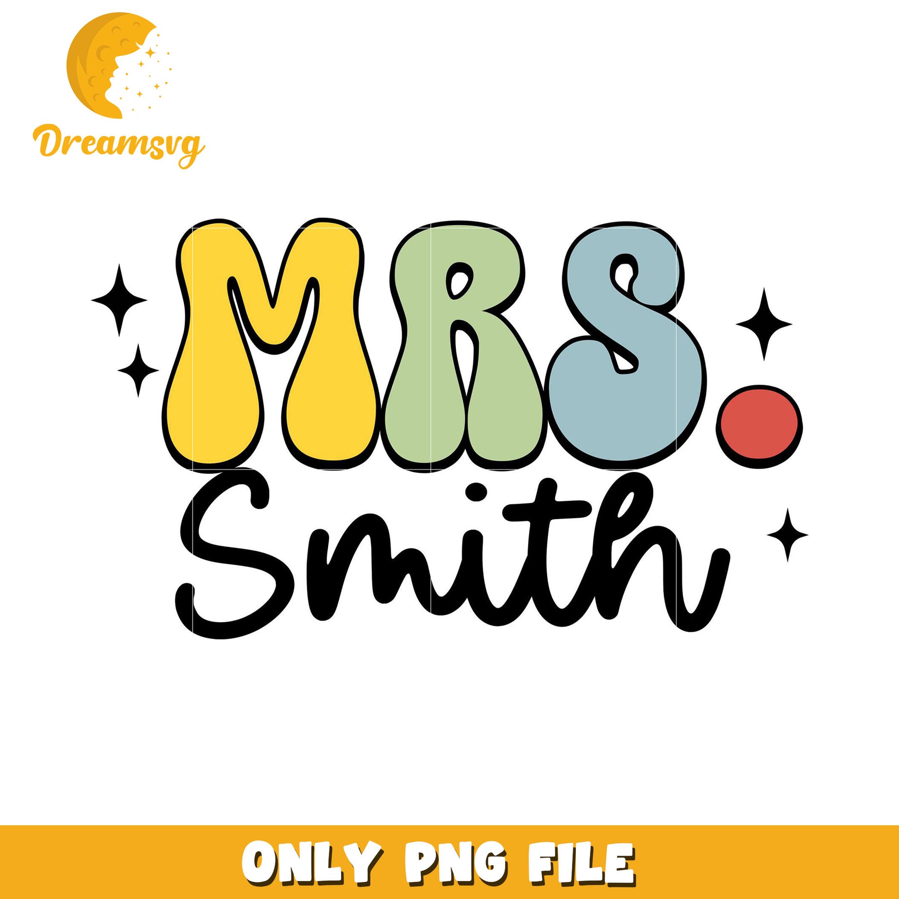 Mrs Smith PNG Retro Design