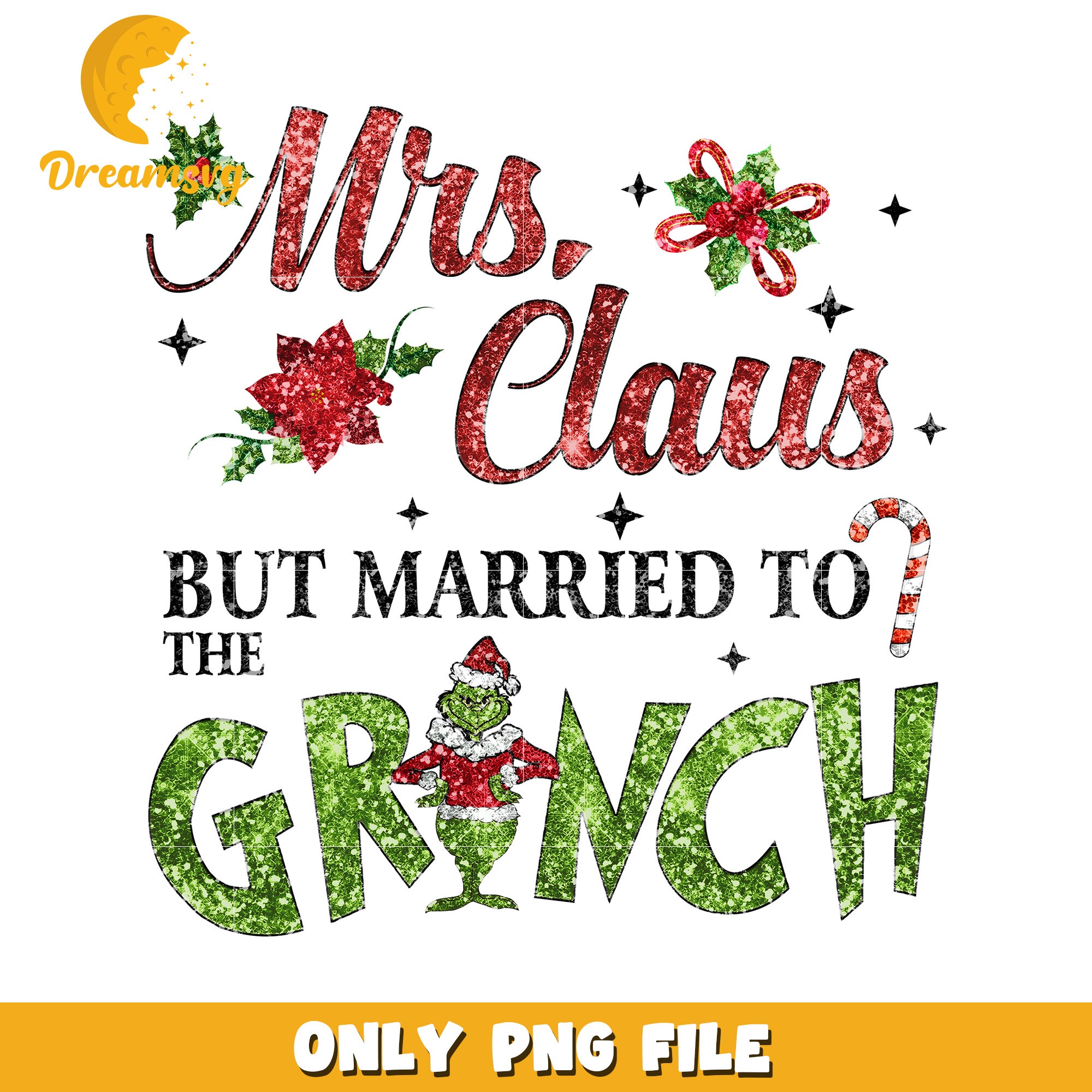Mrs claus grinch design png, grinch green​ png, grinch logo png