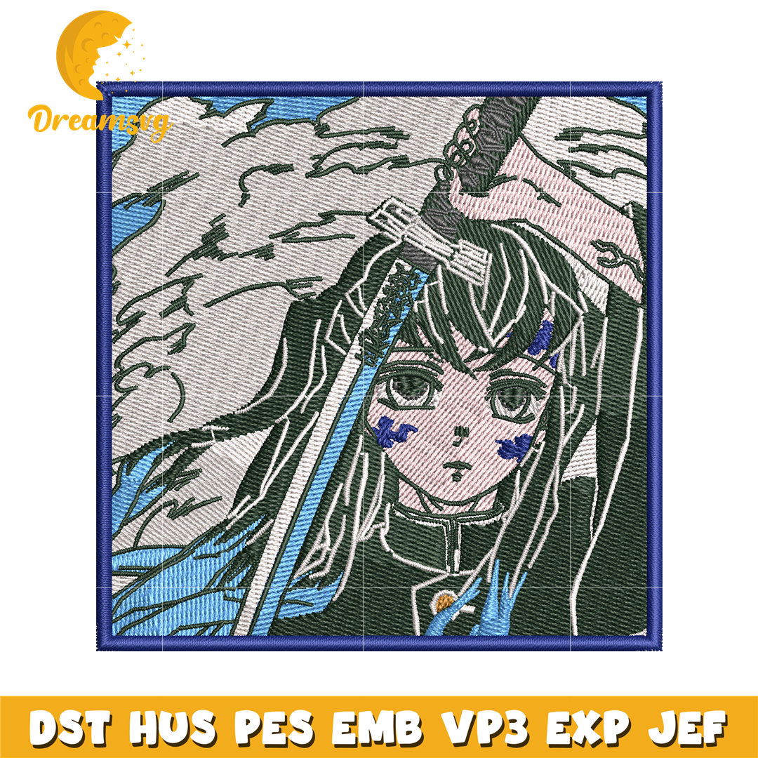 Muichiro Tokito embroidery design – DreamSVG Store