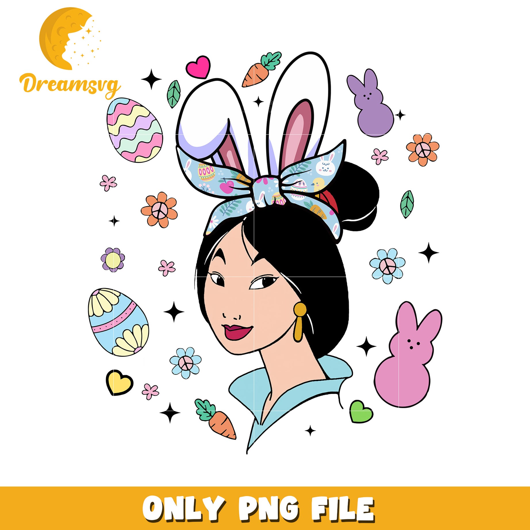 Mulan Easter Bunny PNG Design