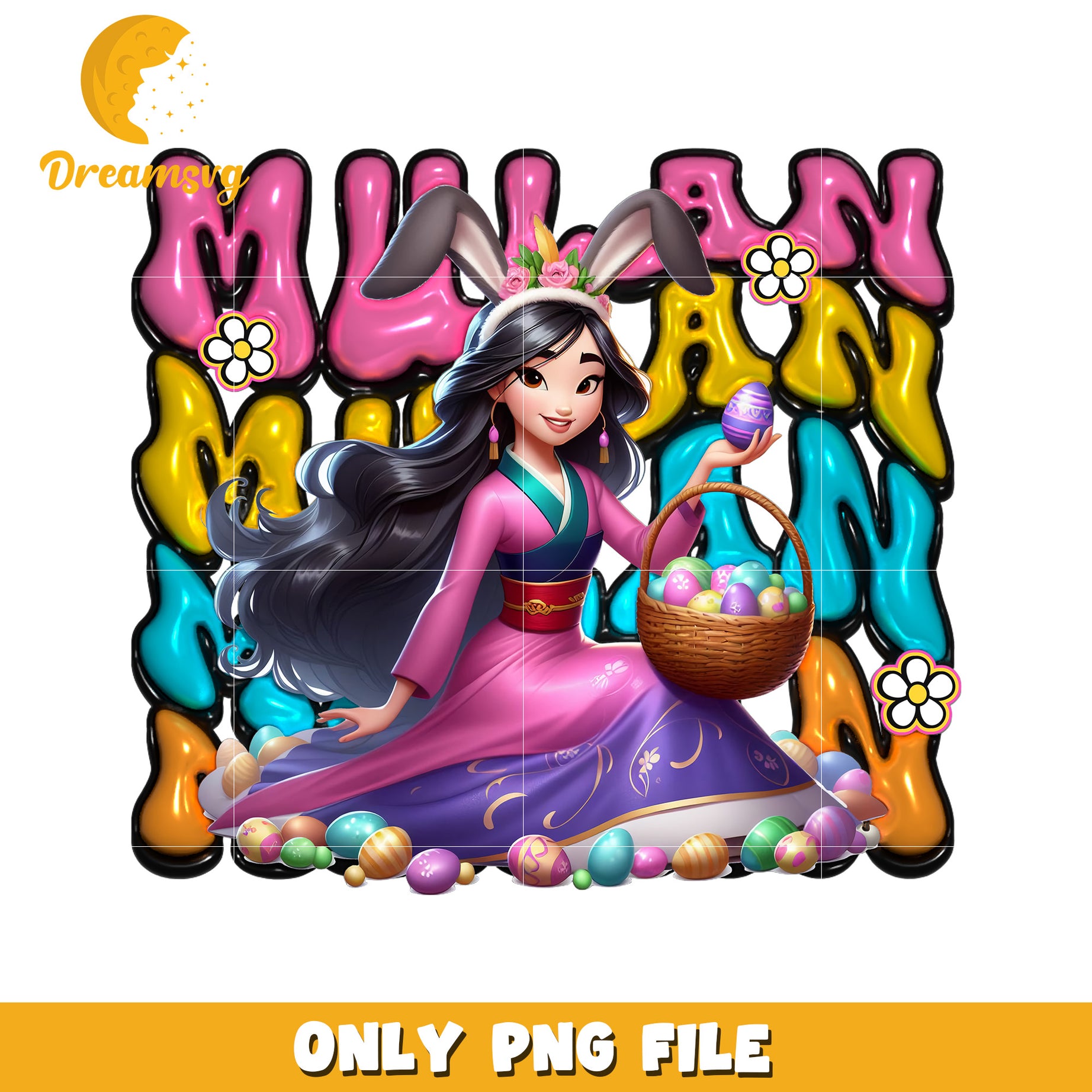 Mulan Easter PNG Sublimation Design