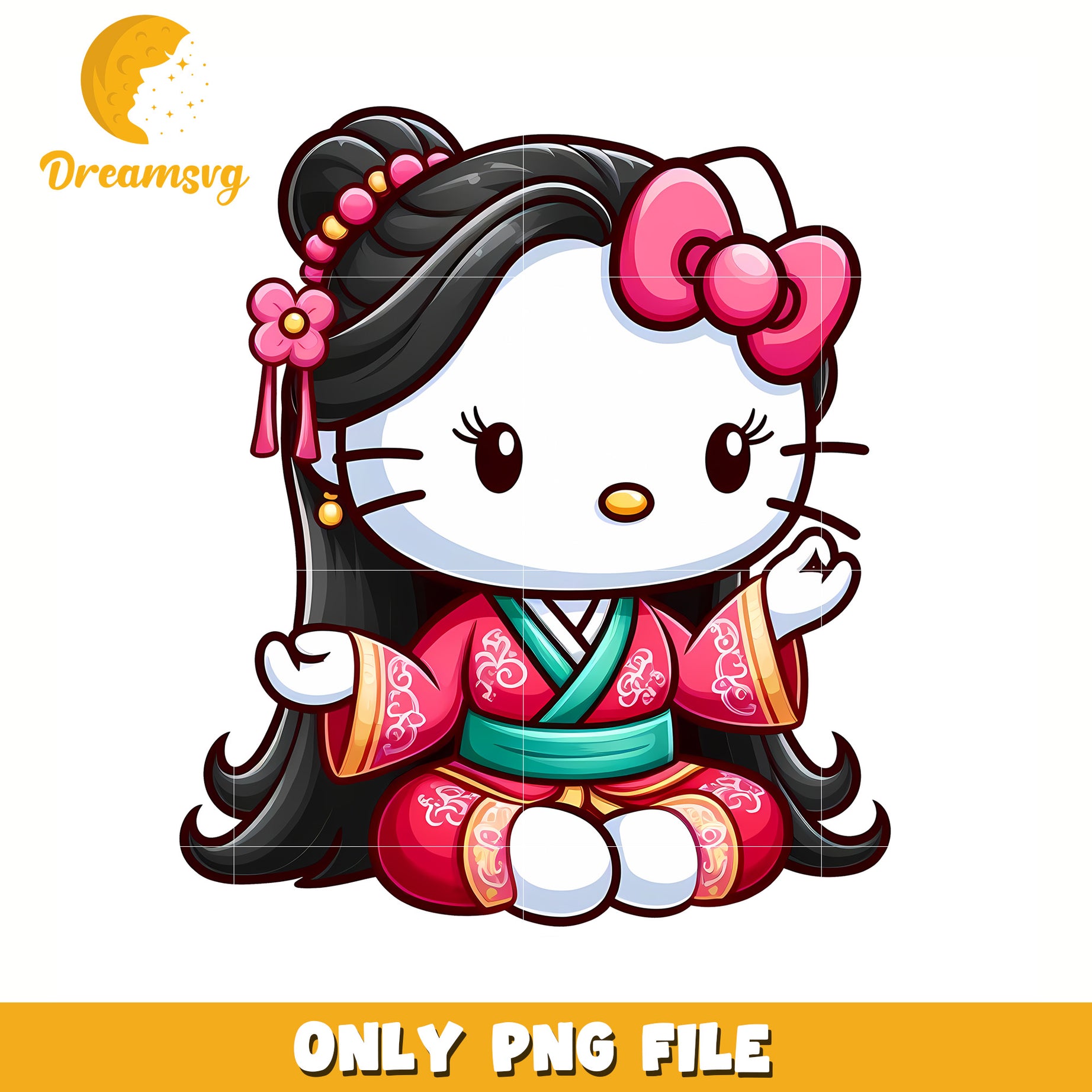 Mulan kitty png, hello kitty mirror png, hello kitty friends png