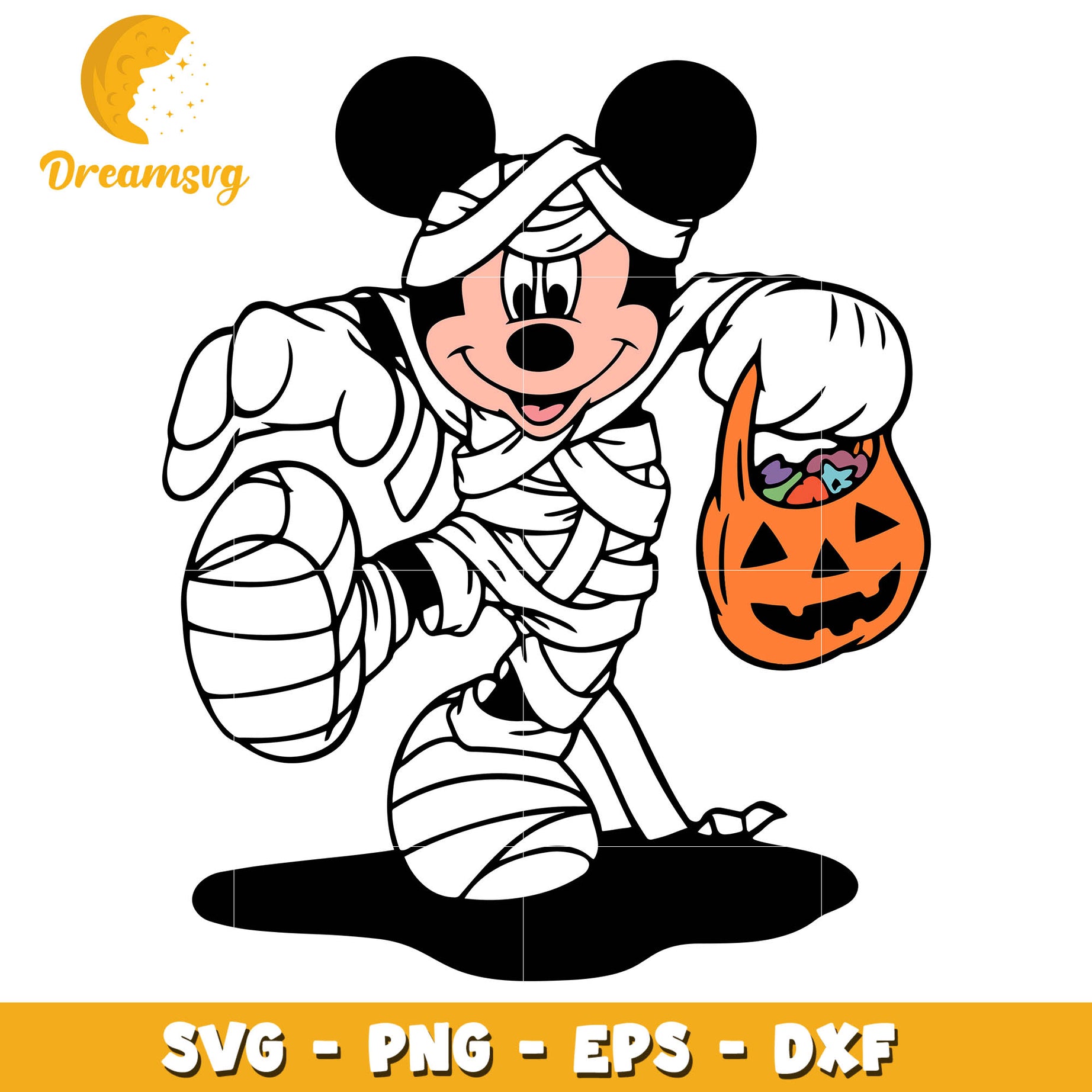 Mummy Mickey mouse halloween svg