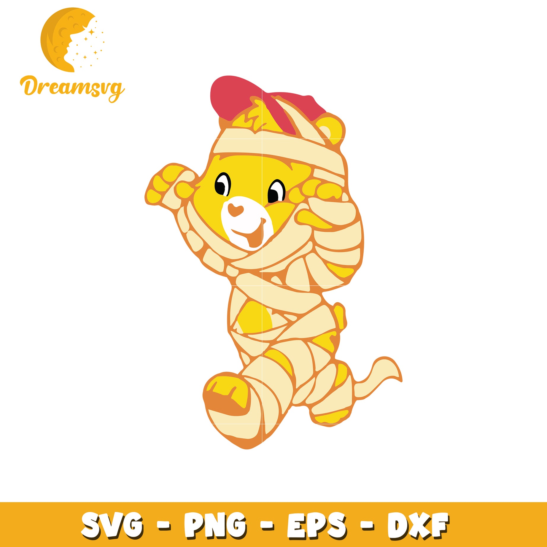 Mummy Bear SVG PNG EPS DXF Cut File