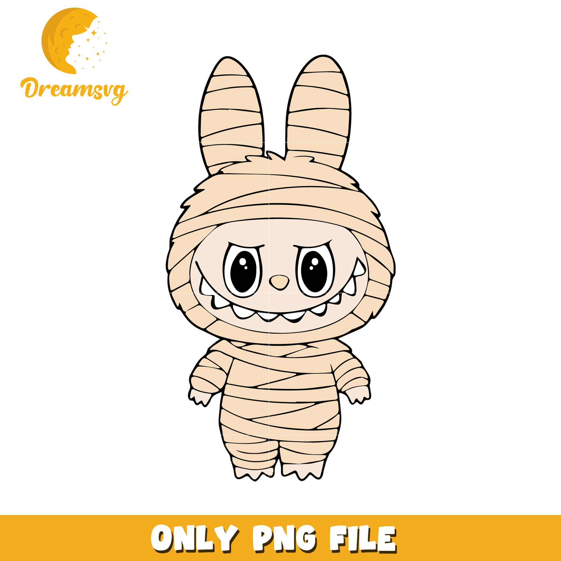 Mummy labubu design png, halloween time png, spooky season png