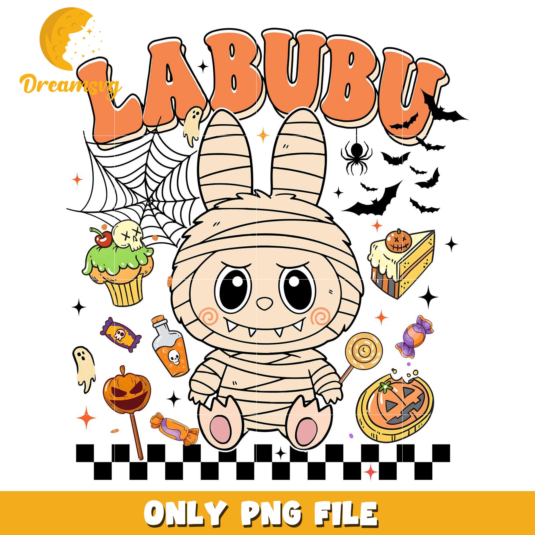 Mummy labubu png, happy halloween​​​ png, halloween toys​ png