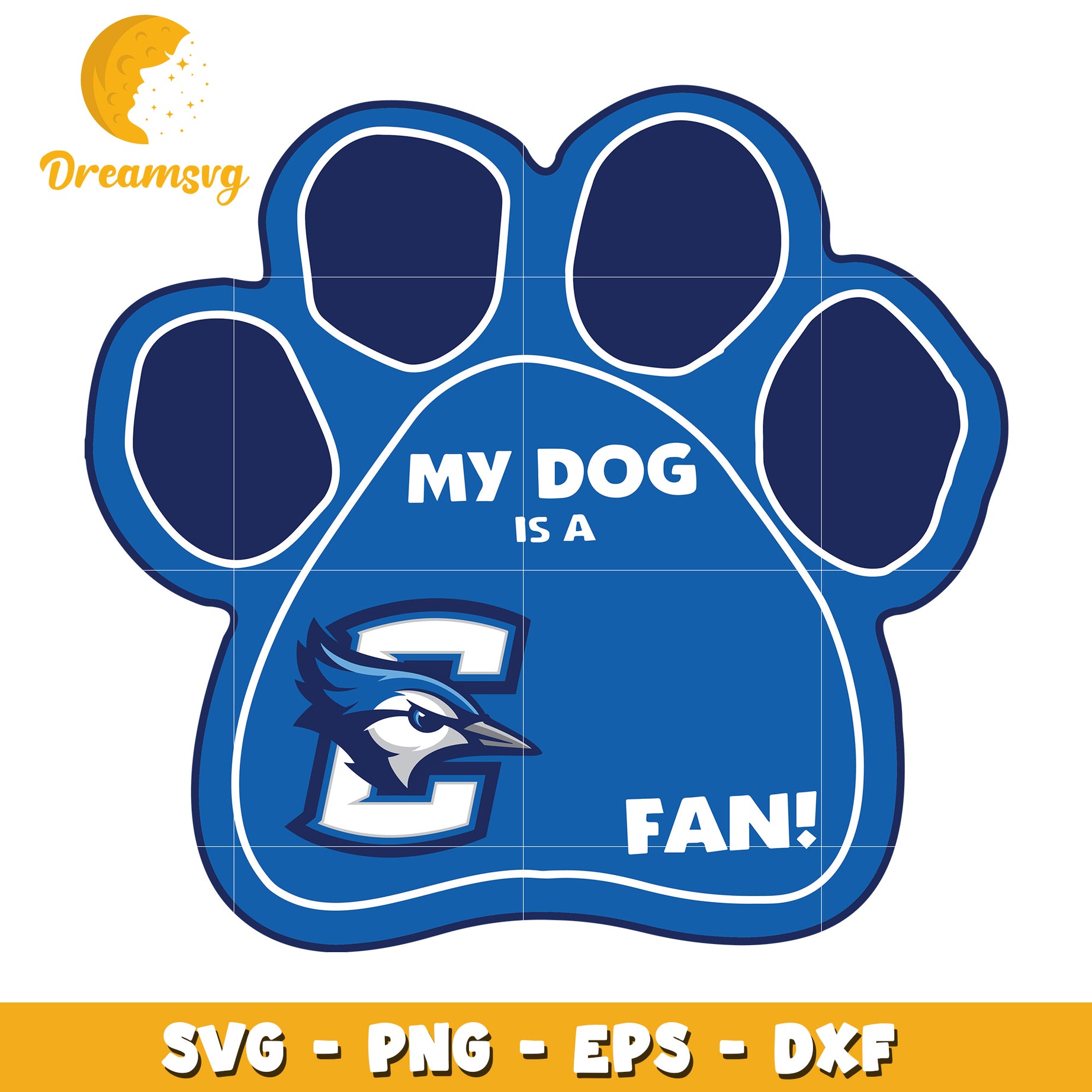 My Dog Is A Fan Paw Print SVG PNG