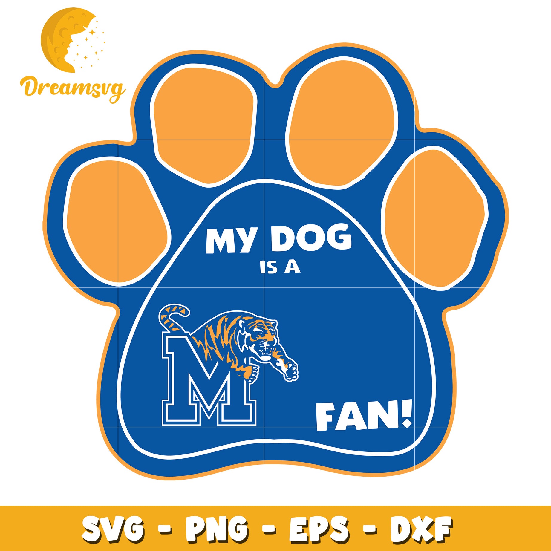 My Dog Is A Fan Paw Print SVG