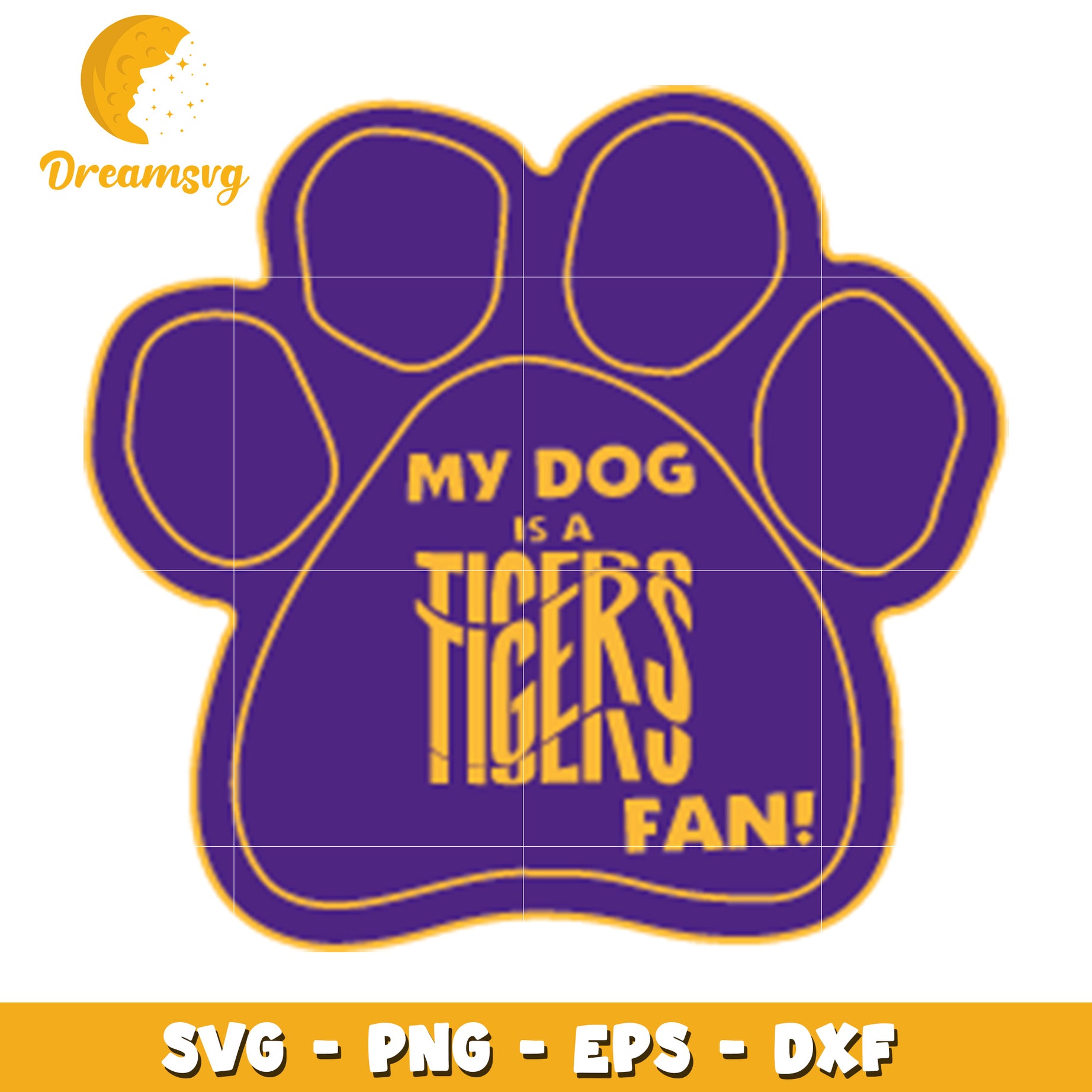 My Dog Is A Tigers Fan SVG Cut File