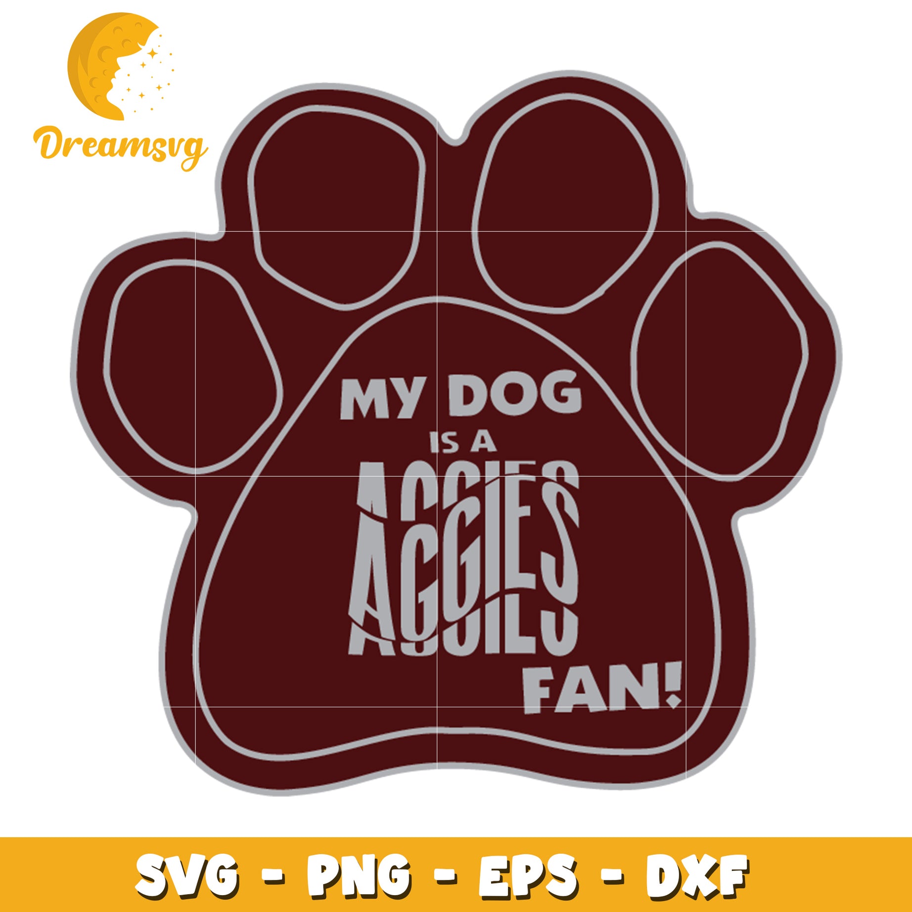 My Dog Is An Aggies Fan SVG Cut File