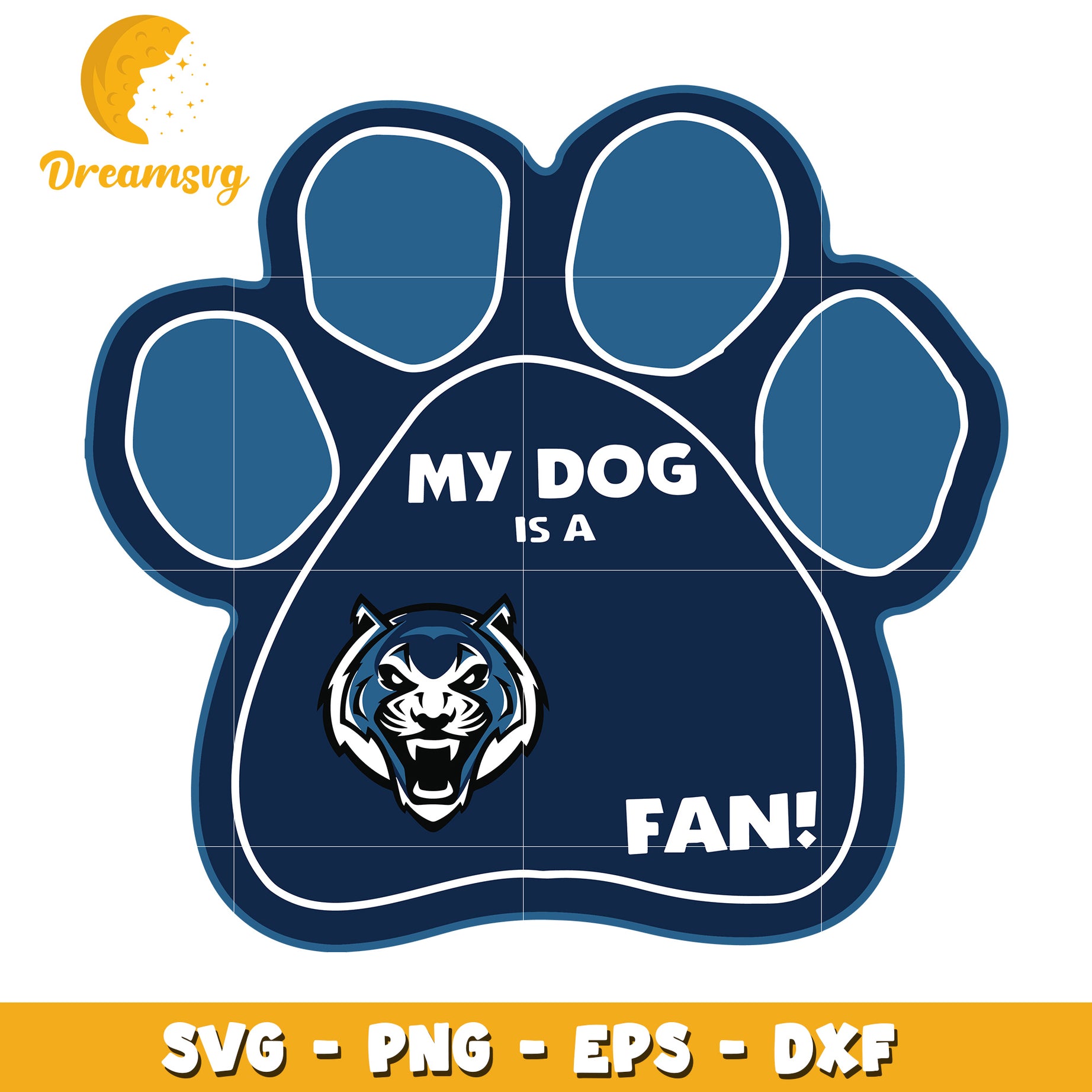 My Dog is a Fan SVG Cut File for Pet Lovers and Sports Fans
