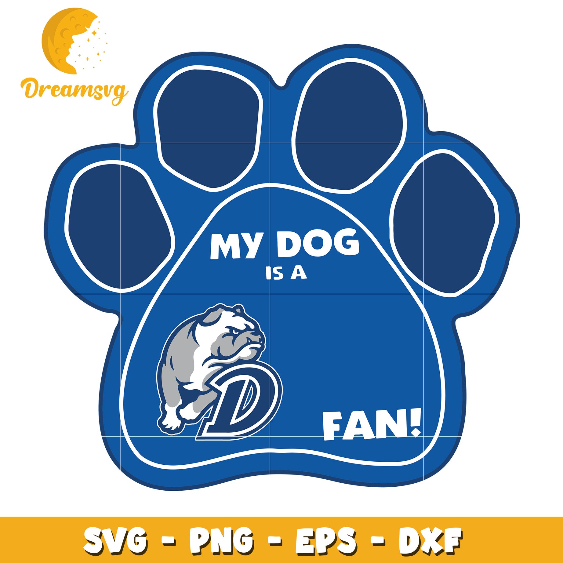 My Dog is a Fan SVG Paw Print Design for Pet Lovers