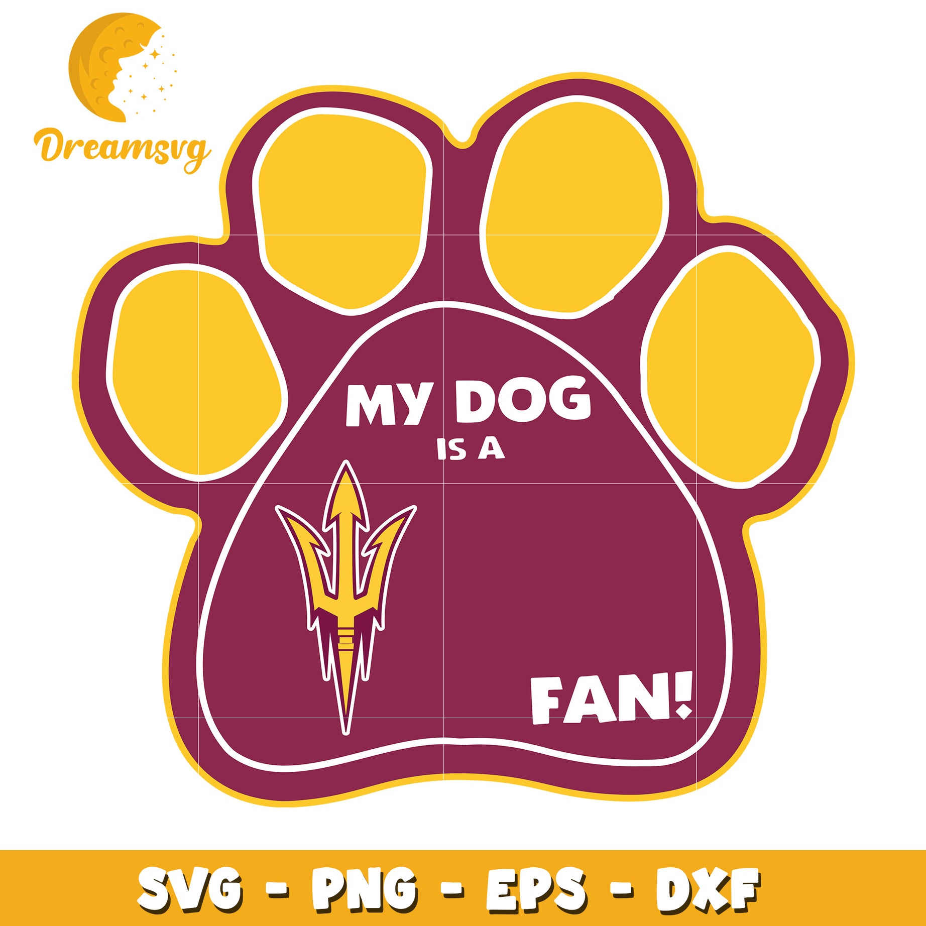 My Dog is a Sun Devils Fan Paw SVG