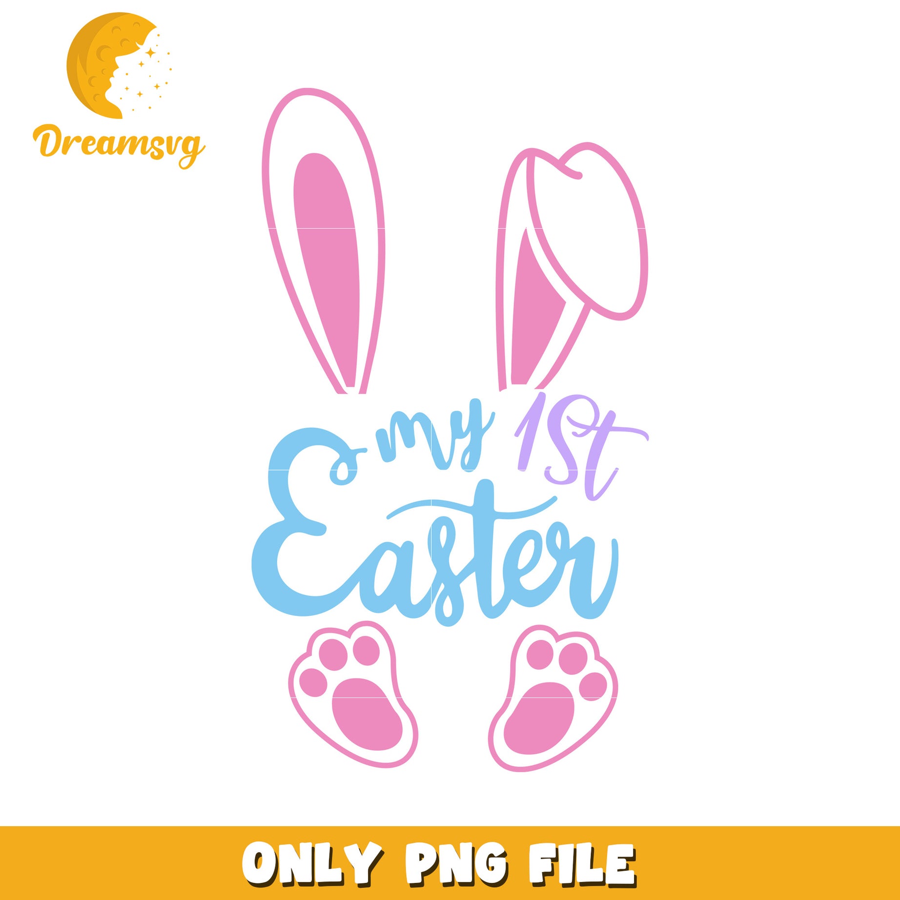 My First Easter Bunny PNG Design for Baby Celebration