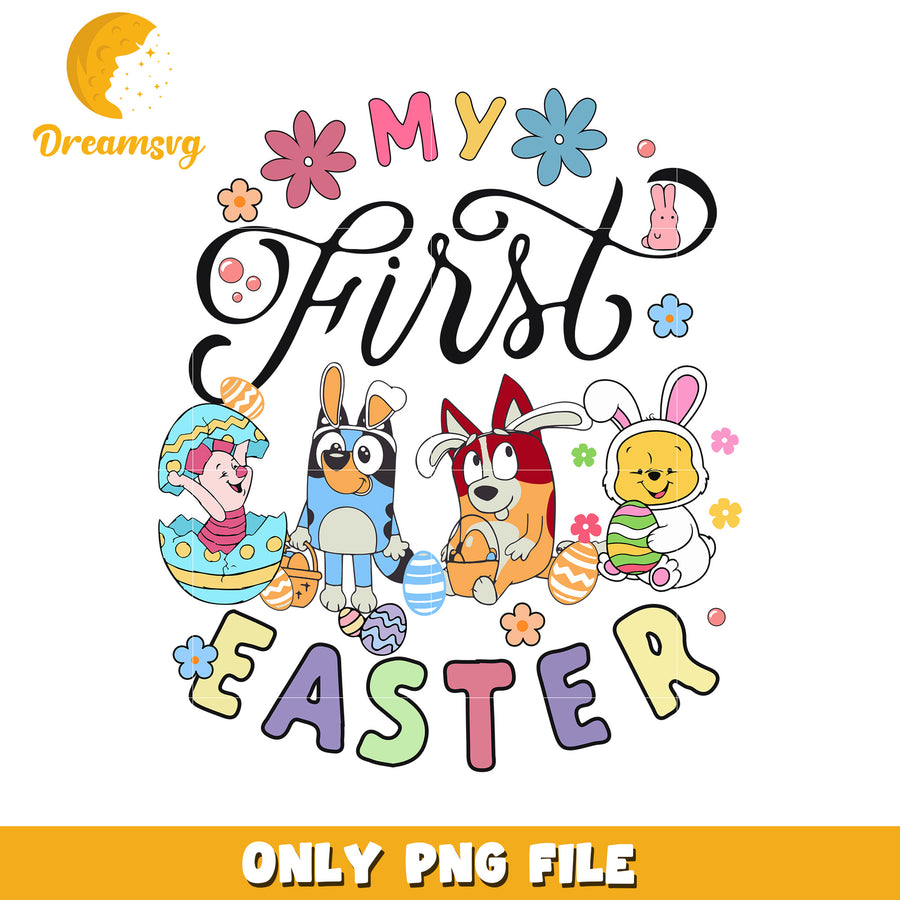 My First Easter PNG Cute Bunny & Friends