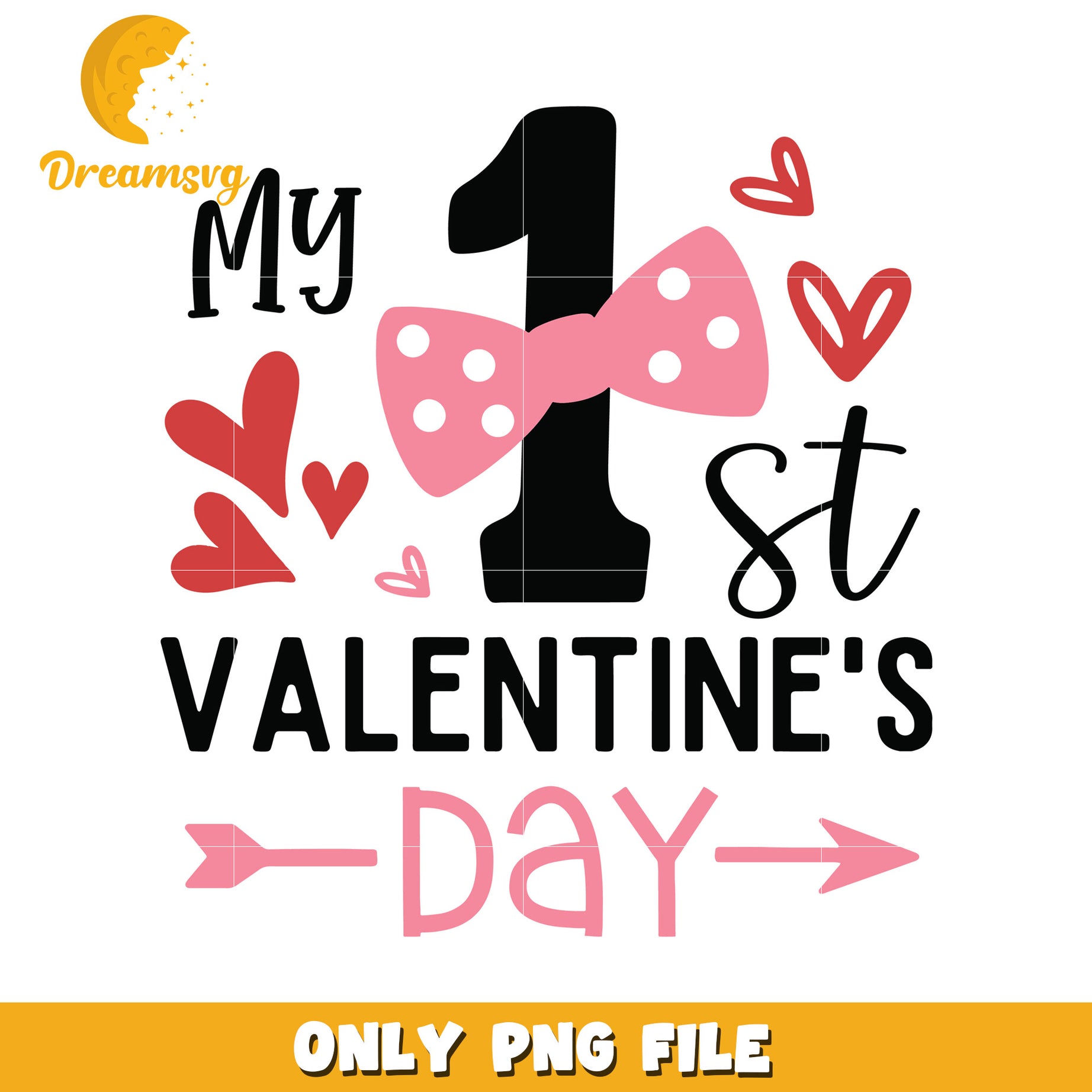 My First Valentine's Day PNG File for Kids Crafts