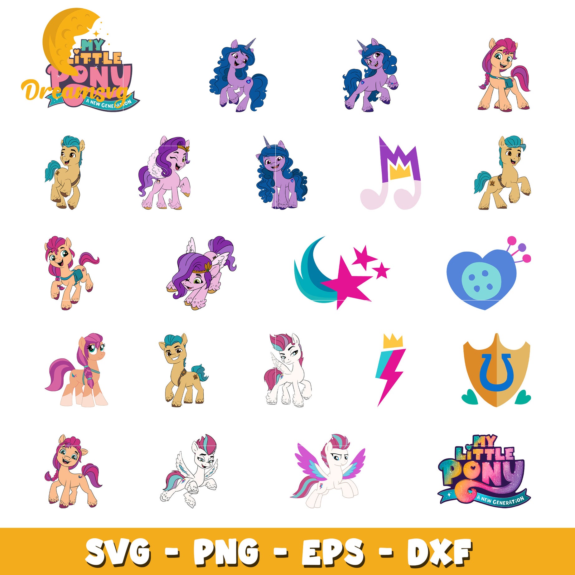 Members my little pony bundle svg, my little pony characters​ svg