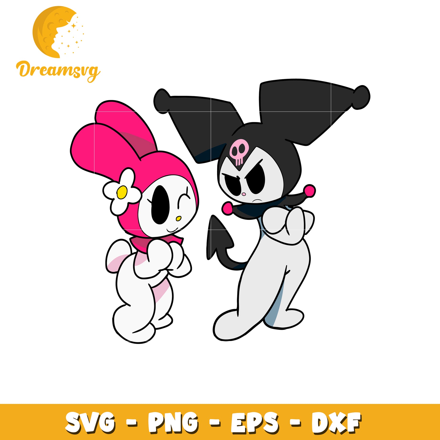 My Melody Kuromi SVG PNG EPS DXF