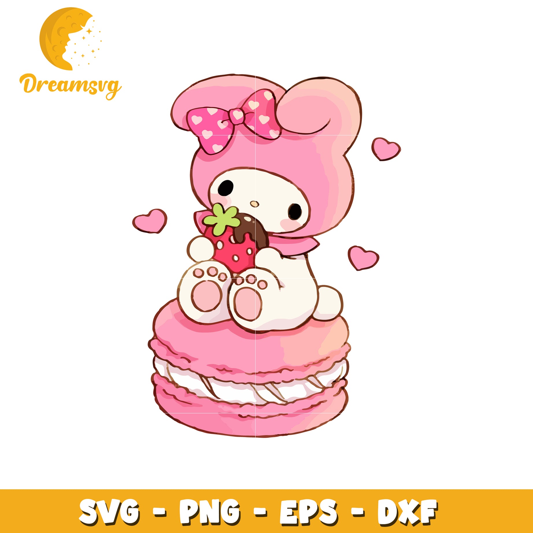 My Melody Macaron SVG PNG EPS DXF