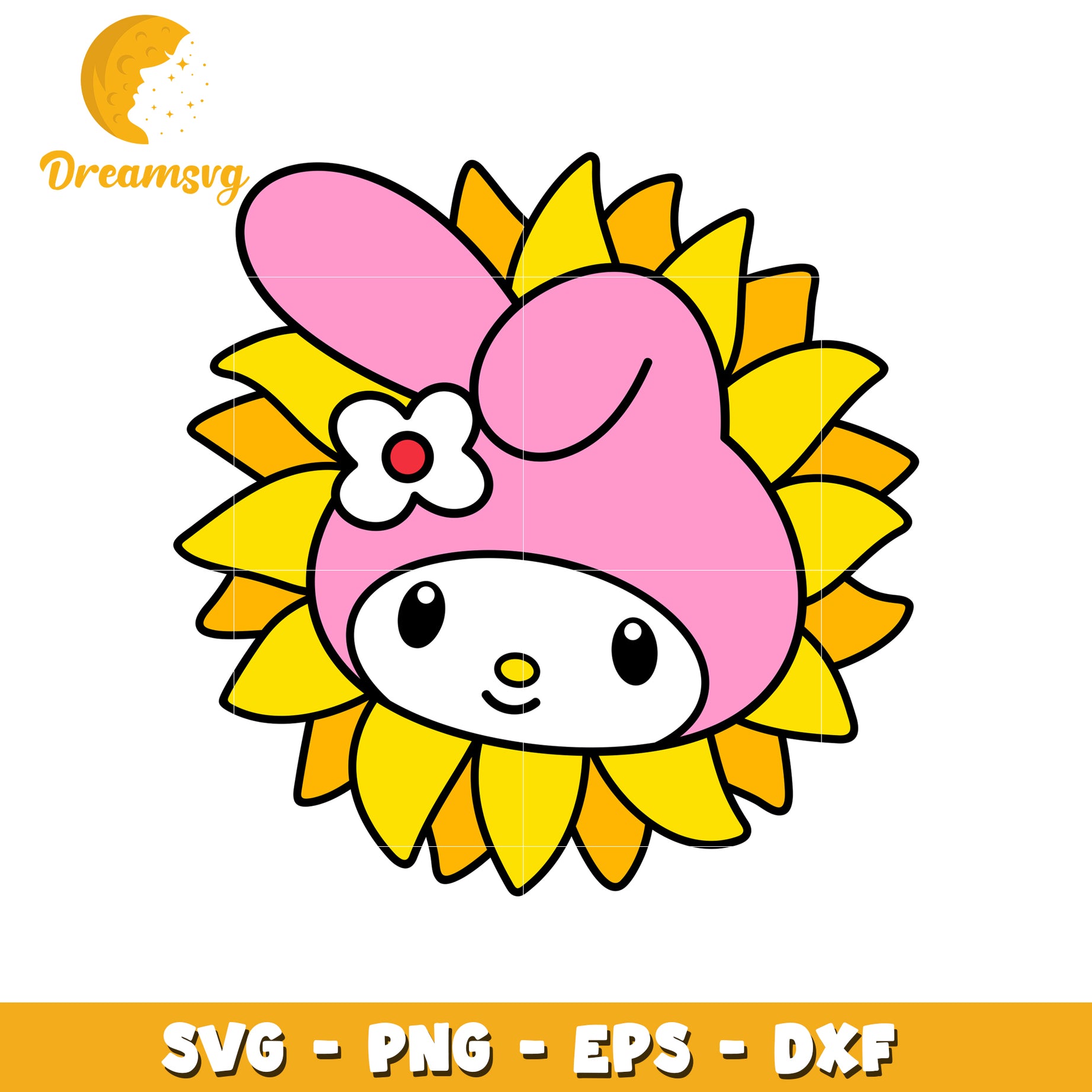 My Melody Sunflower SVG PNG EPS DXF