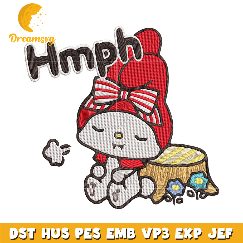 My Melody hmph Embroidery Design