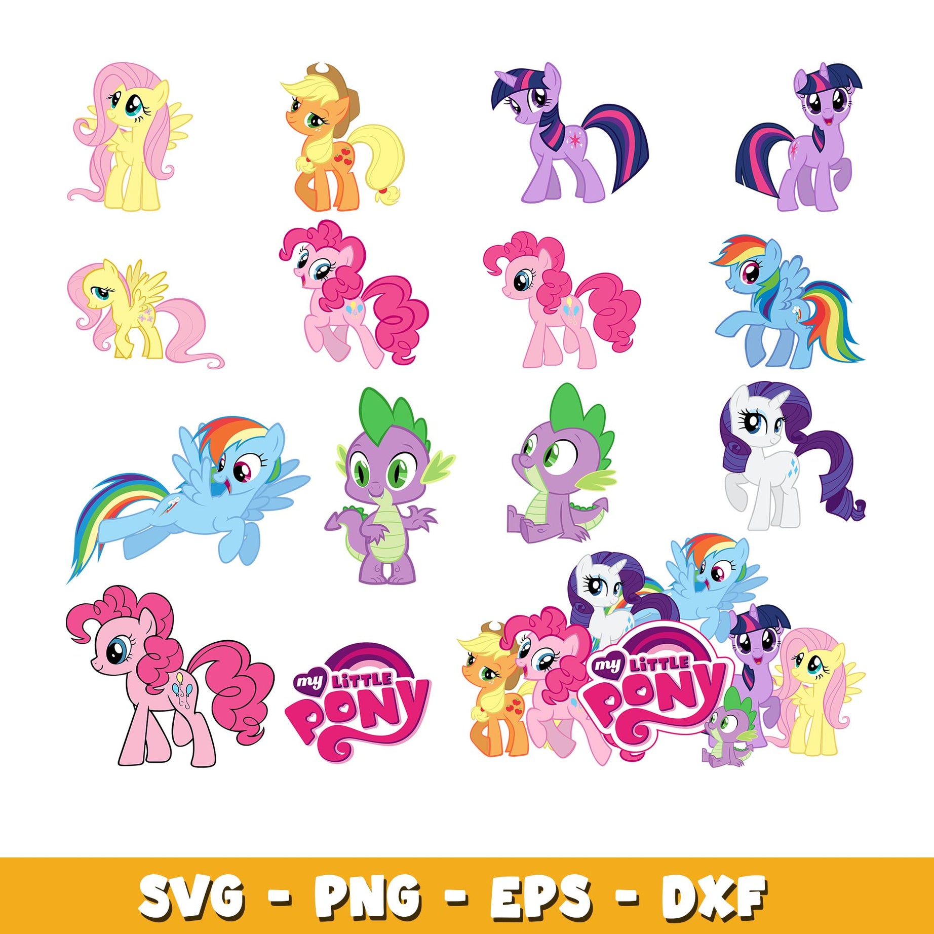 My Little Pony Printable  svg, Pony bundle svg, cartoon svg  