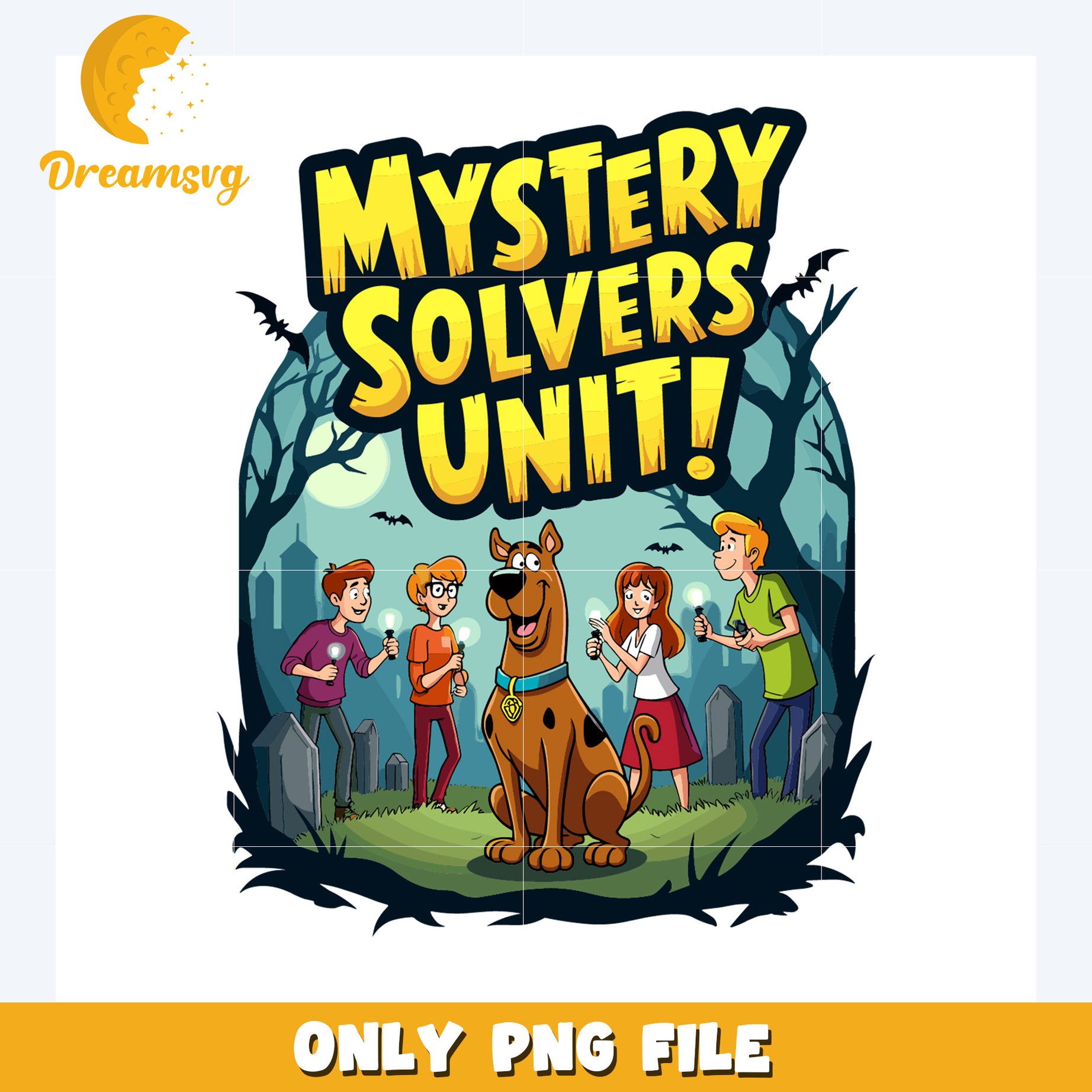Mystery solvers unit png, scooby doo png, spooky and funny png