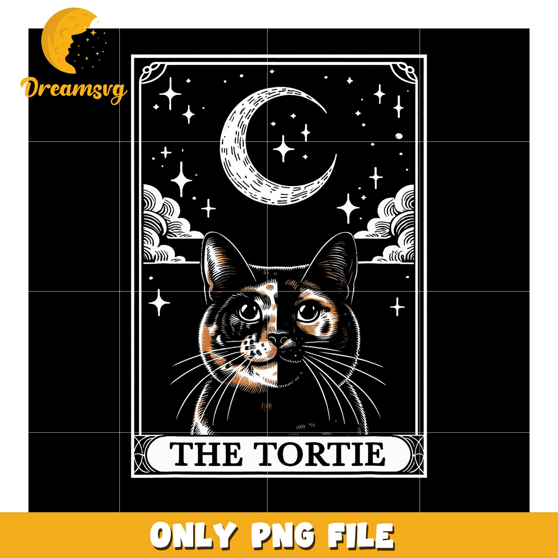 Mystical Tortie Cat PNG Design