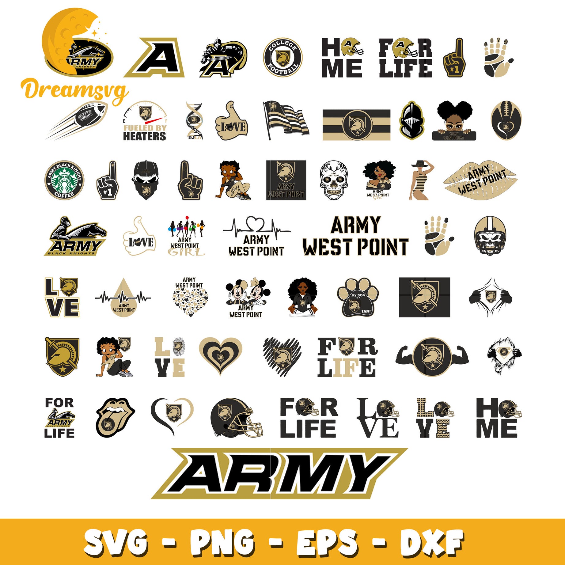 Army west point logo bundle svg, army west point football​ svg