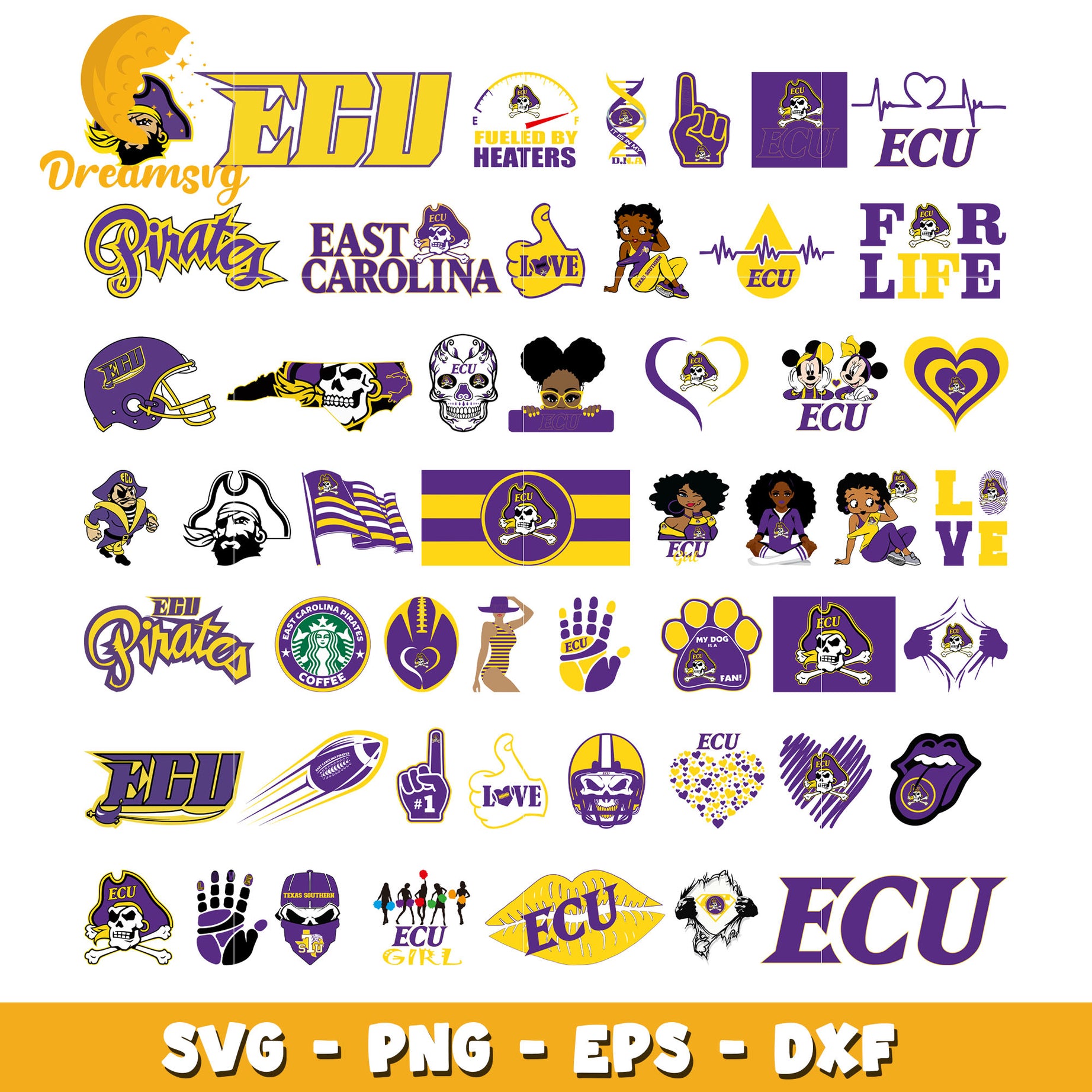 East carolina pirates logo bundle svg, east carolina pirates svg