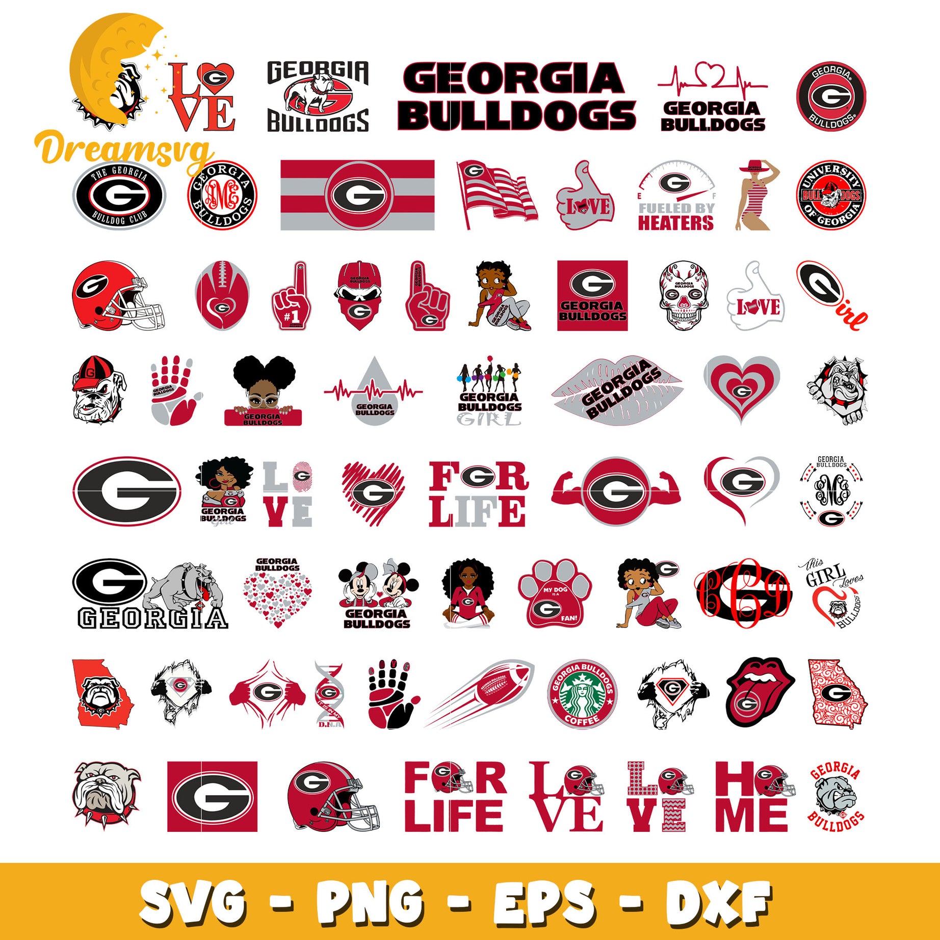 Logo georgia bulldogs football bundle svg, georgia bulldogs svg