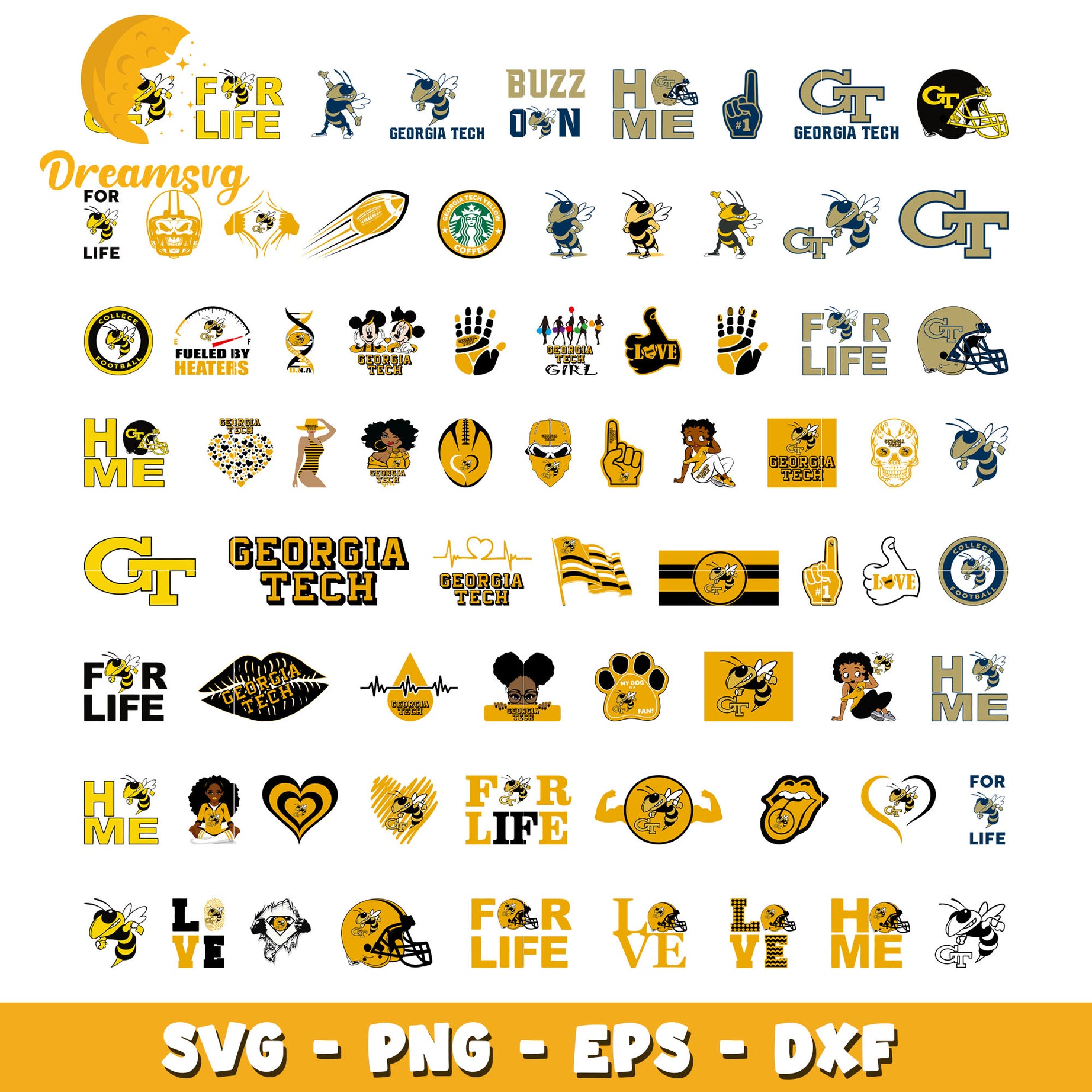 Georgia tech logo bundle svg, georgia tech football​ svg