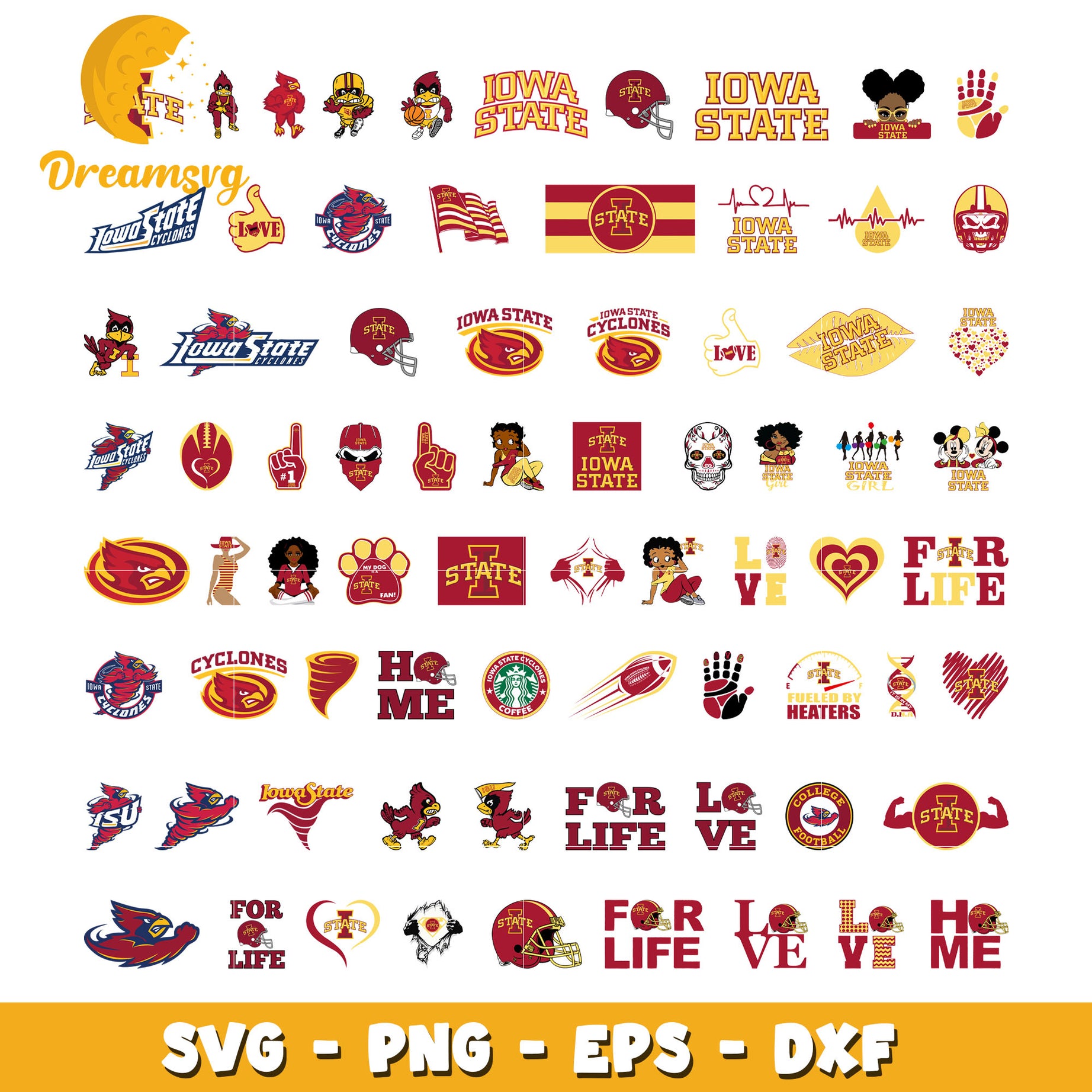 Iowa state university design bundle svg, iowa state university football​ svg