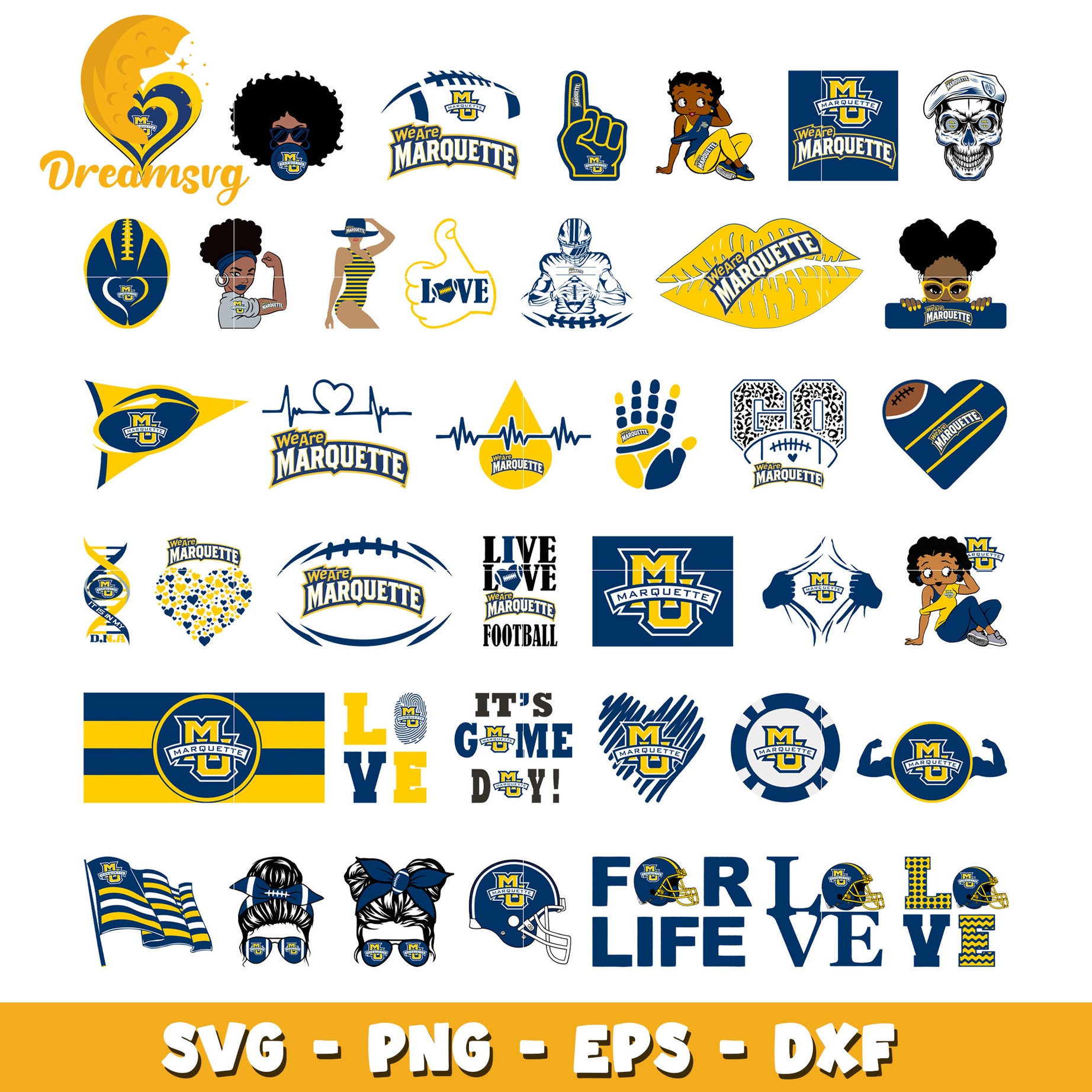 Logo marquette golden eagles bundle svg, marquette golden eagles​ svg