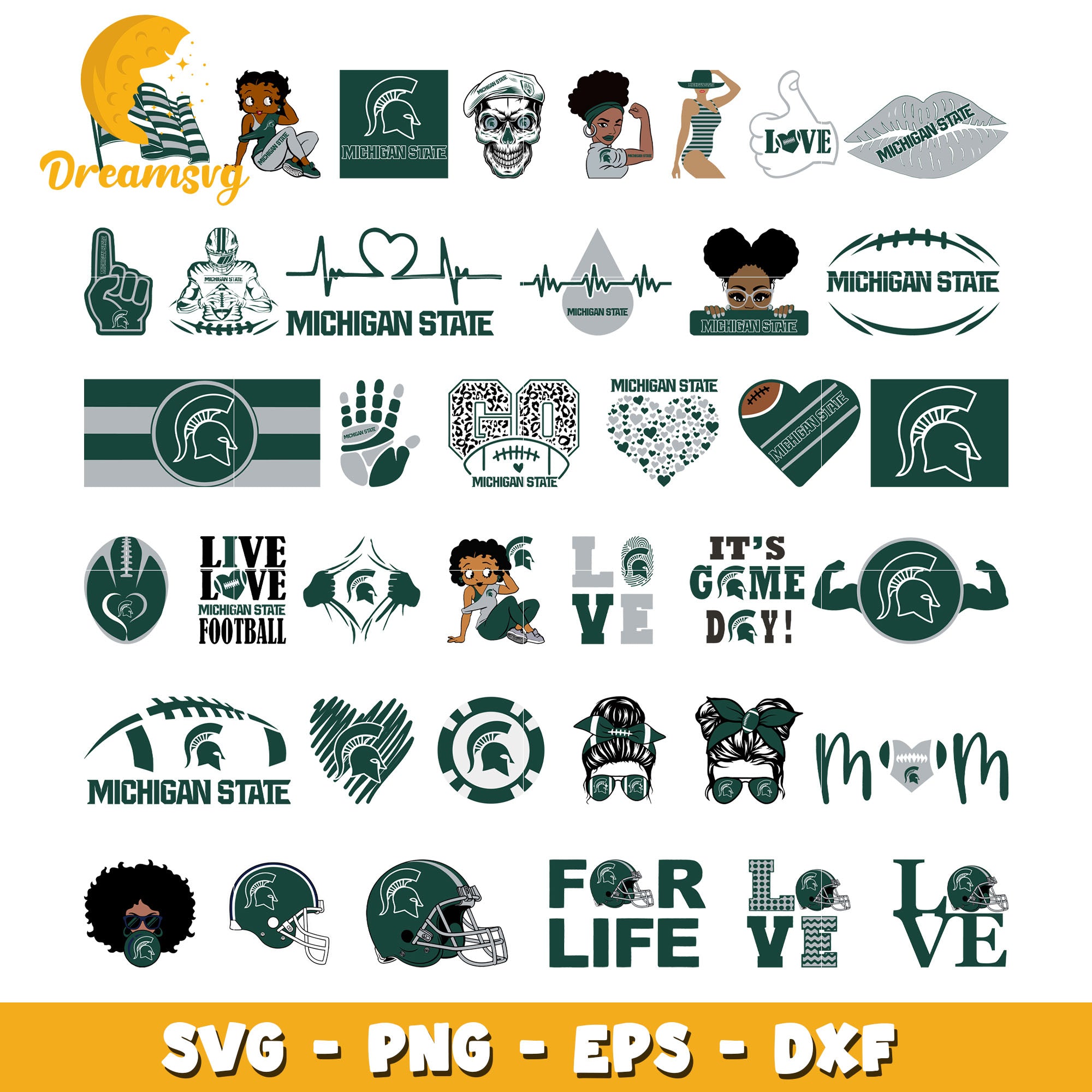 Logo michigan state spartans bundle svg, michigan state spartans svg ...