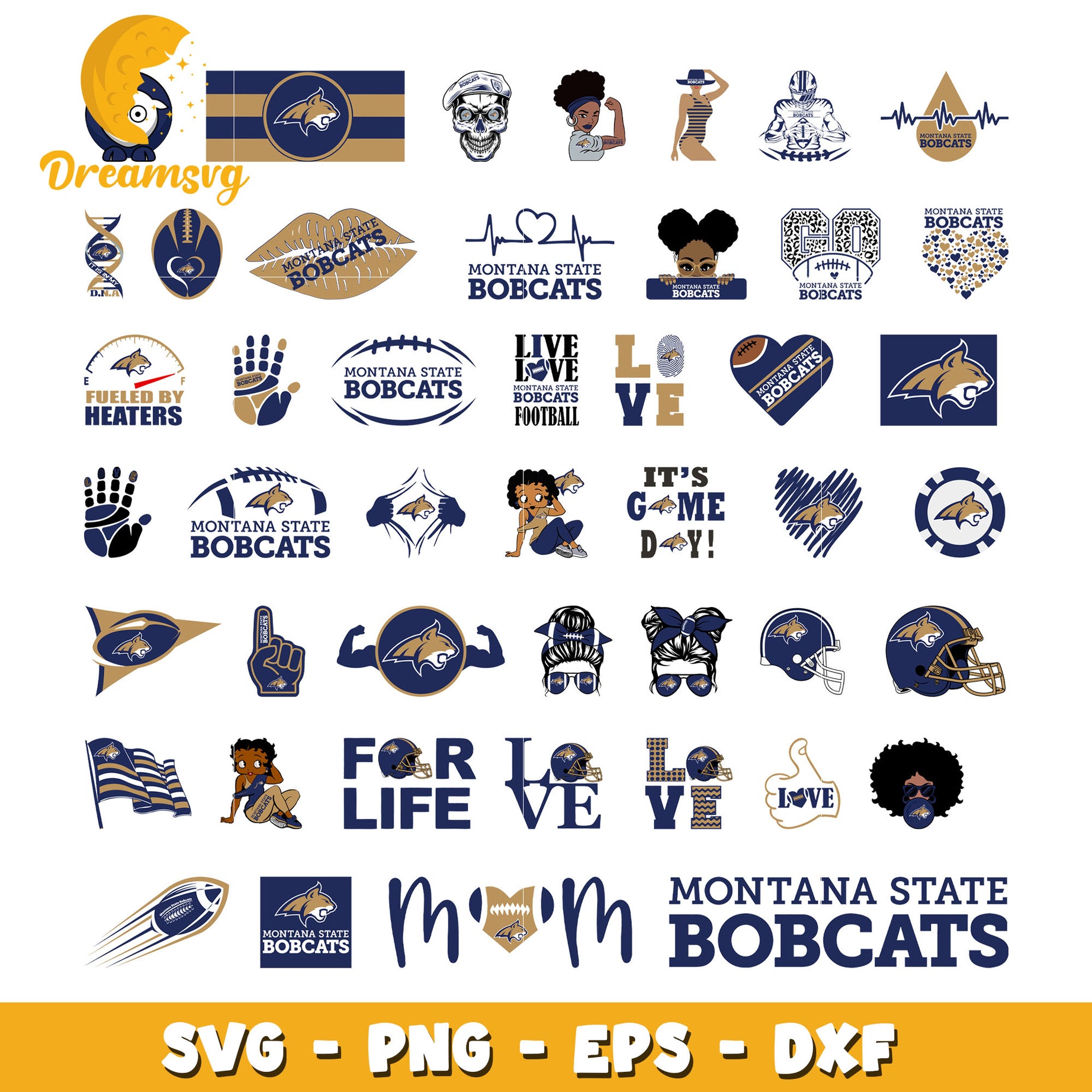 Montana state bobcats logo bundle svg, montana state bobcats svg