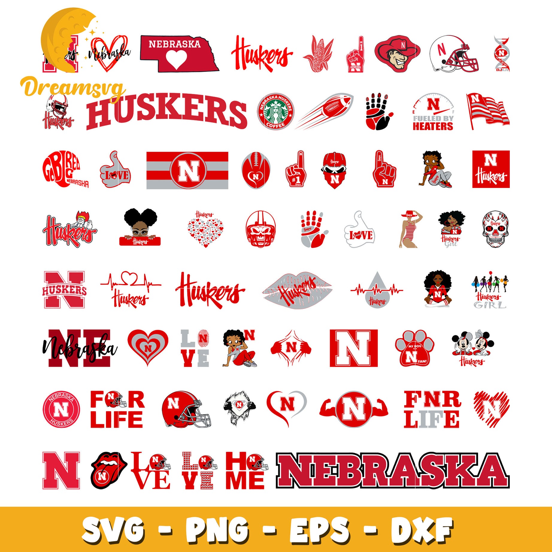 Nebraska huskers logo bundle svg, nebraska huskers baseball​ svg