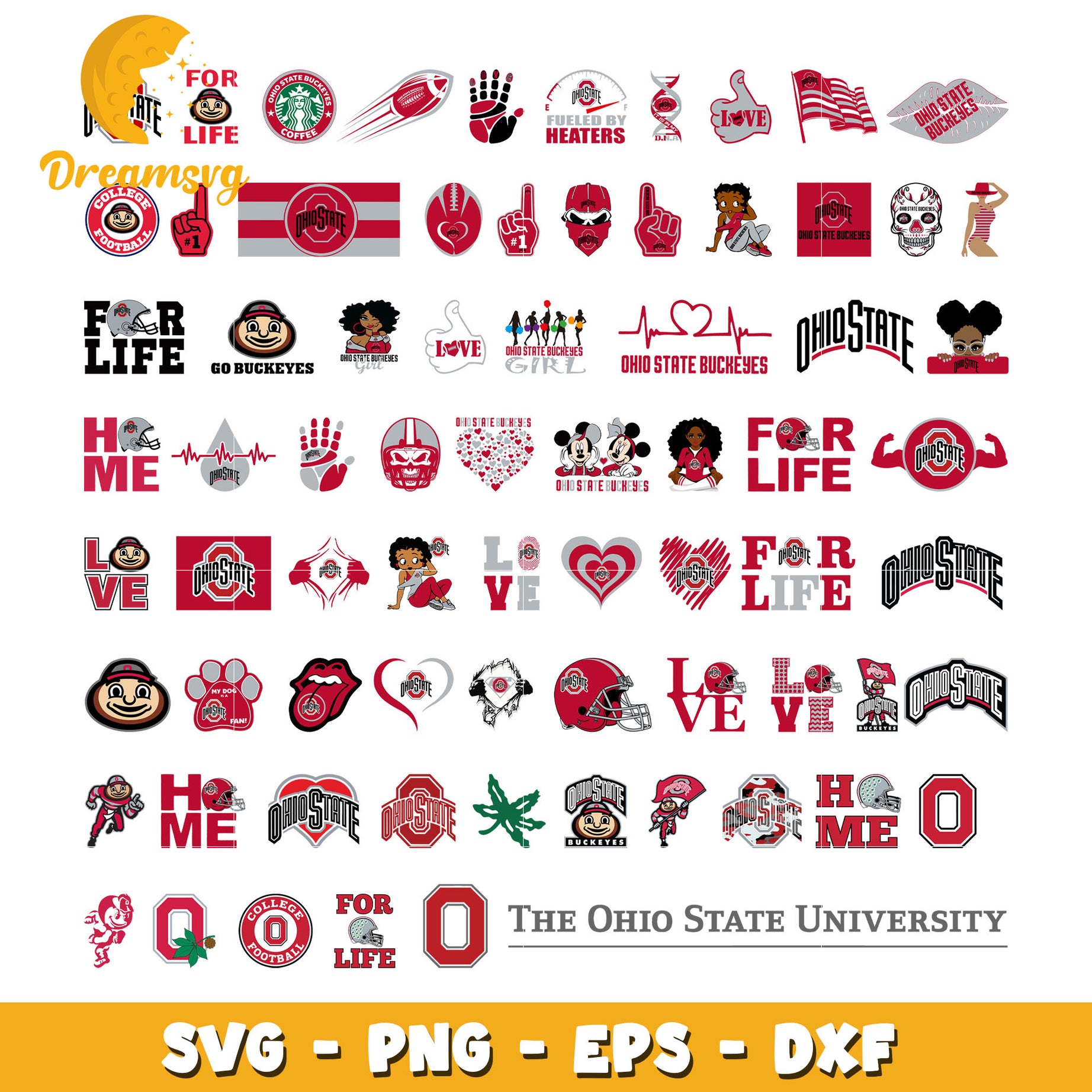 Ohio state buckeyes logo bundle svg, ohio state buckeyes football​ svg