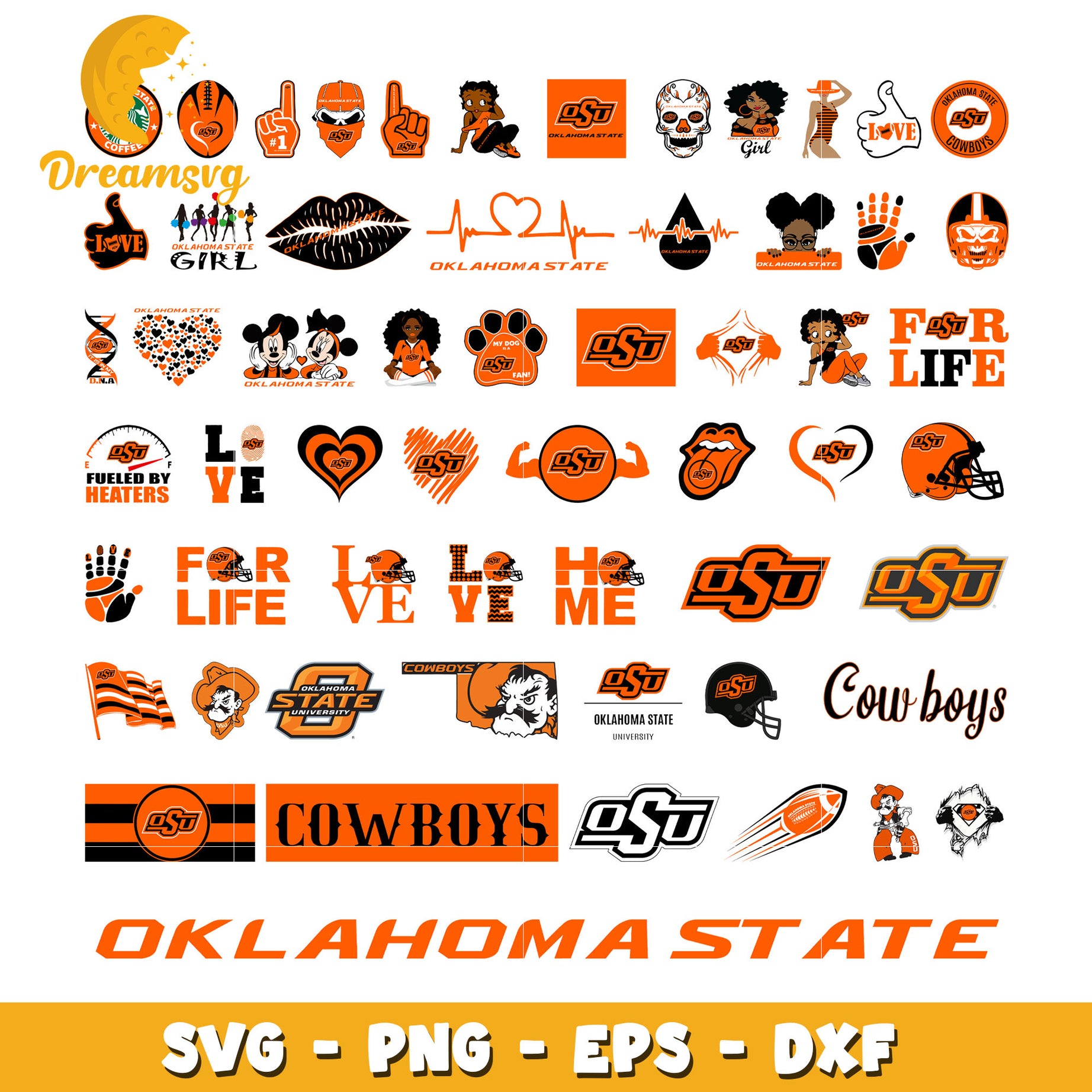 Oklahoma state design bundle svg, oklahoma state football​ svg