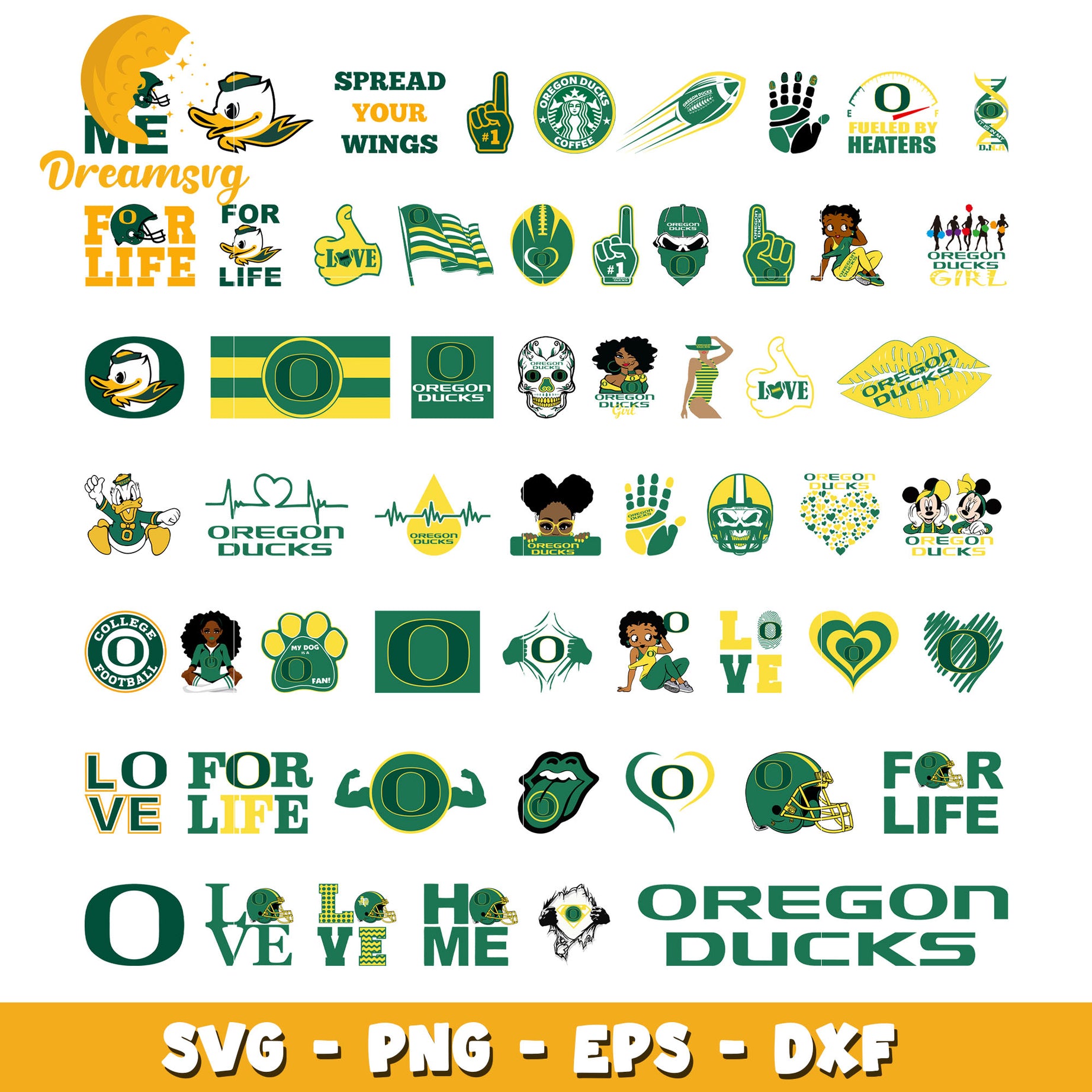 Oregon ducks logo bundle svg, oregon ducks football​ svg