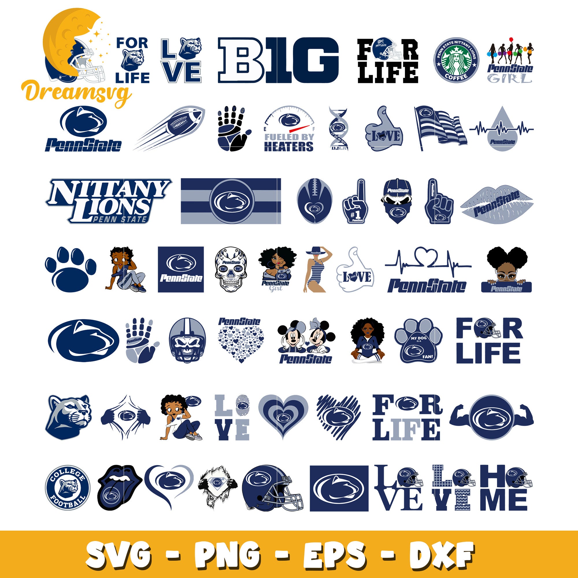 Psu Design Lettering logo penn state design bundle svg, penn state football svg – DreamSVG Store